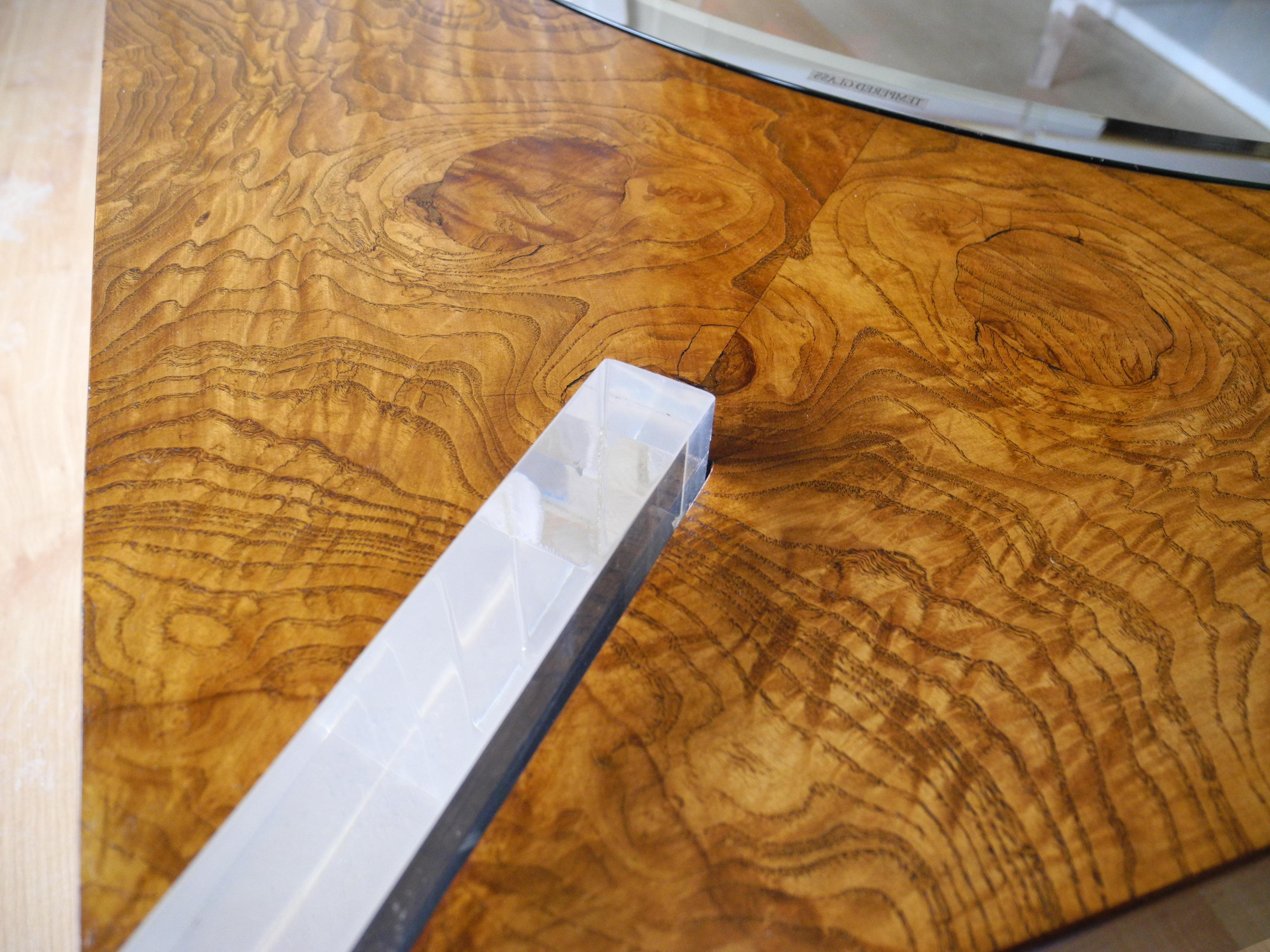 Mid-Century Modern Burled Wood Large Coffee Table by Vladimir Kagan For Sale 6