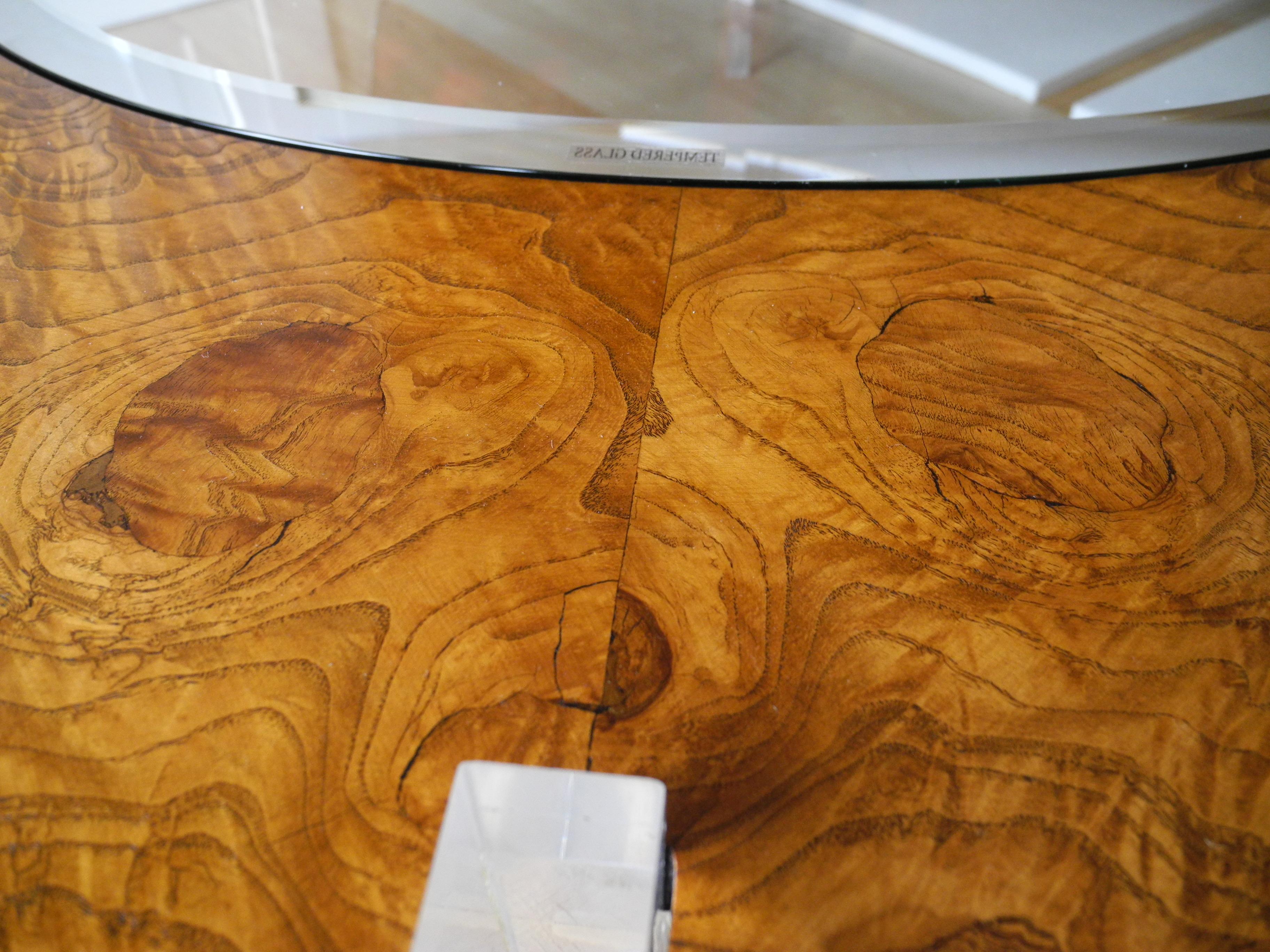 Mid-Century Modern Burled Wood Large Coffee Table by Vladimir Kagan For Sale 7