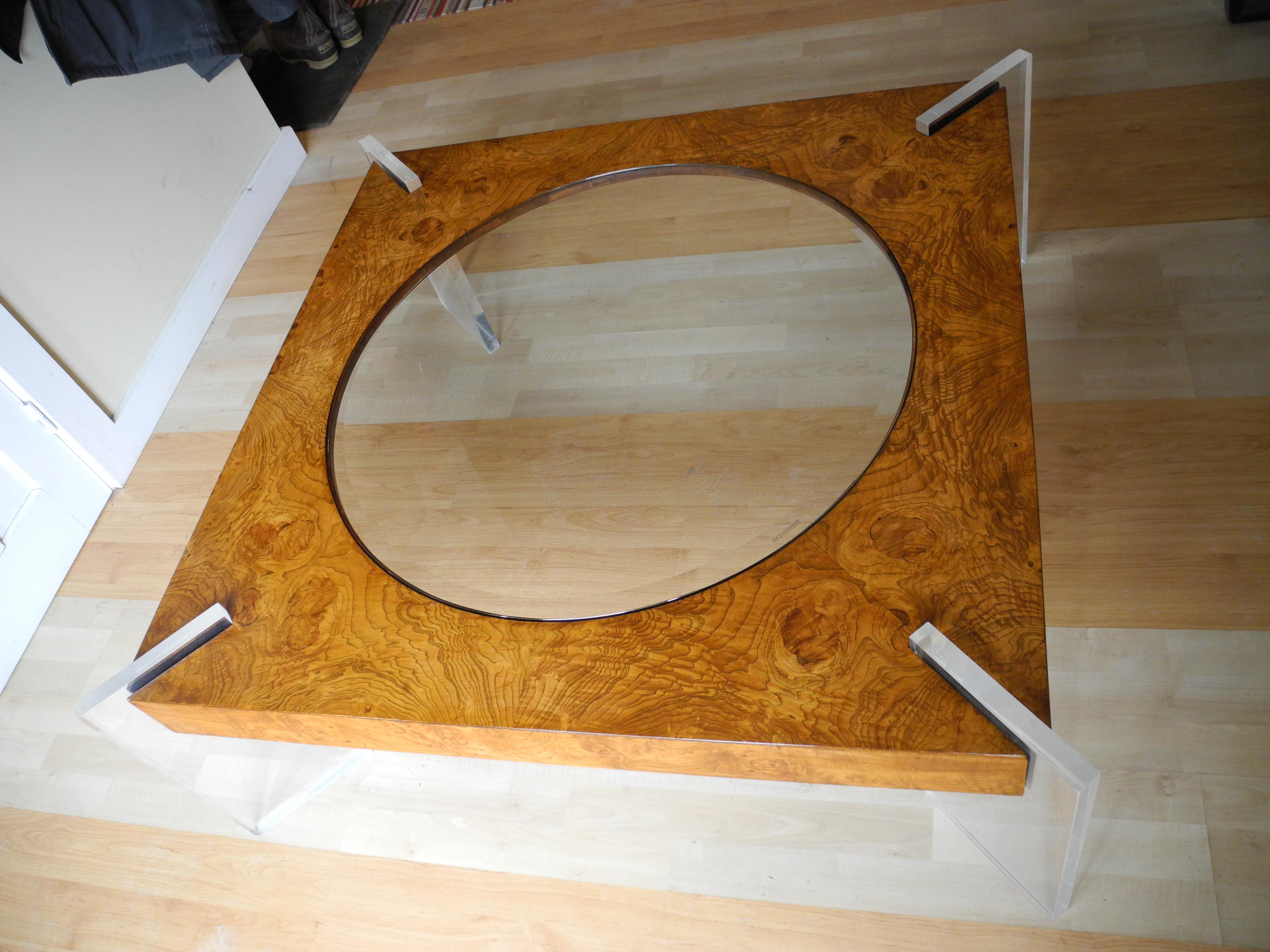 Mid-Century Modern Burled Wood Large Coffee Table by Vladimir Kagan For Sale 12