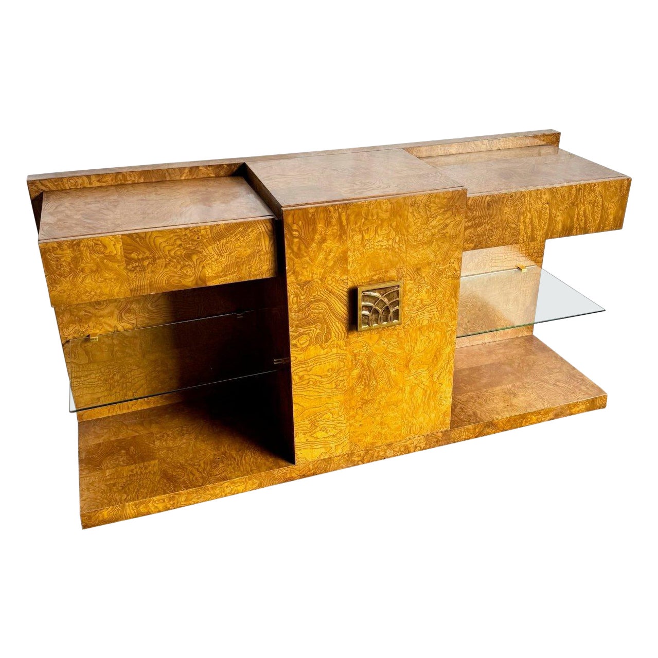 Mid Century Modern BurlWood Credenza/Dry Bar Jay Spectre for Century