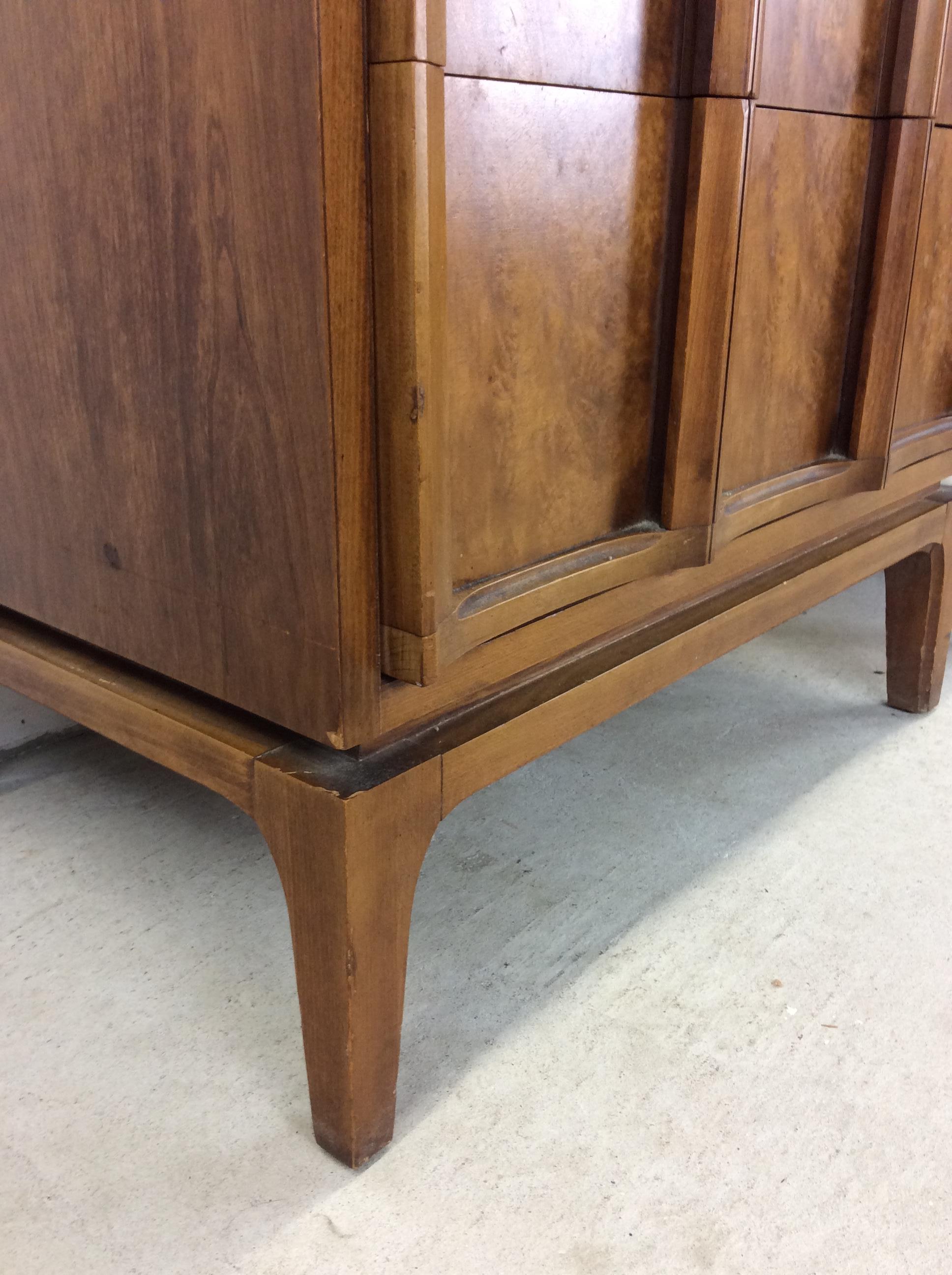 20th Century Mid Century Modern Burlwood Nightstands by Thomaville - A Pair