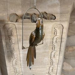 Mid-Century Modern Bustamante Style Parrot Hanging Sculpture