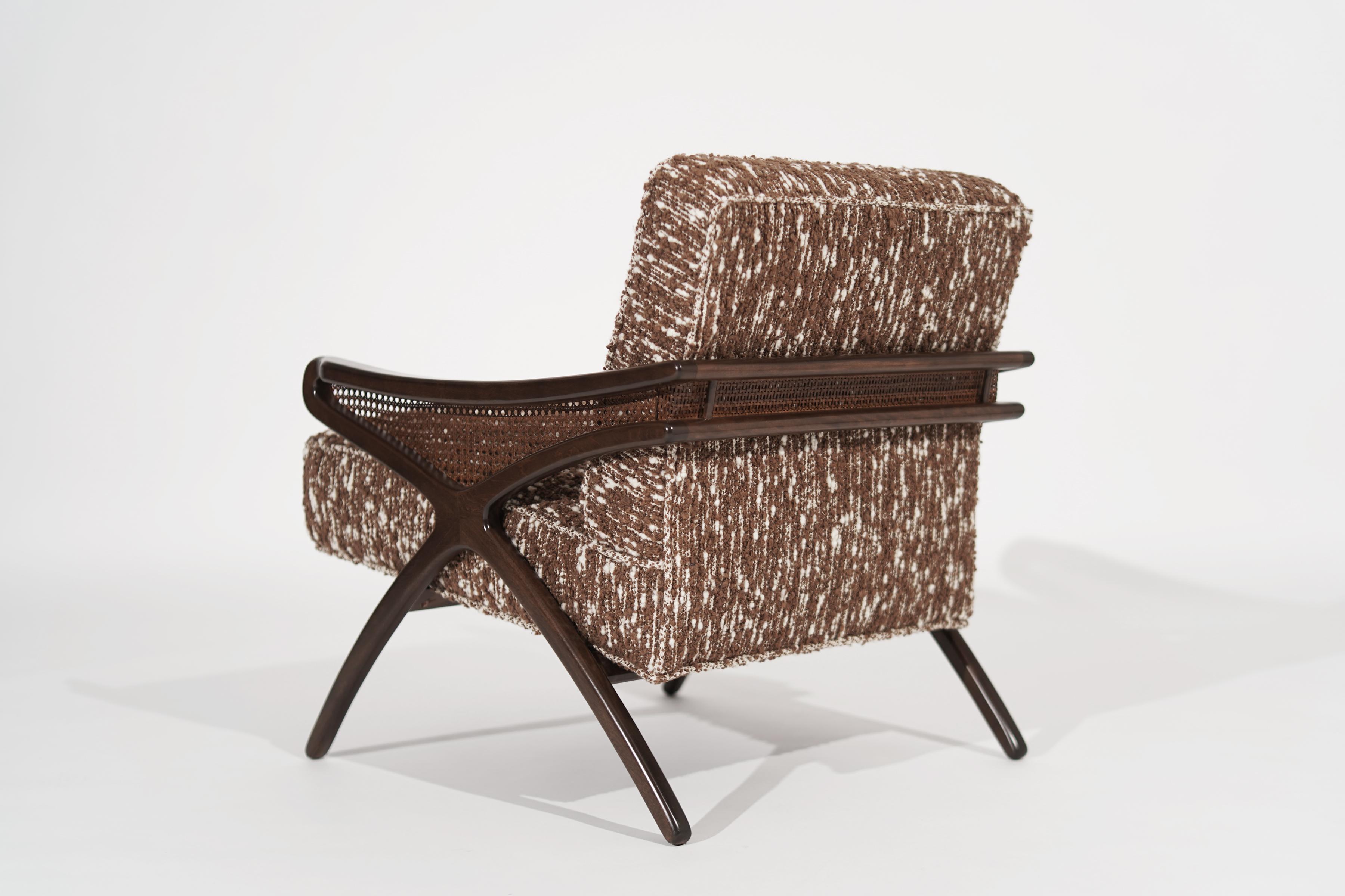 Wool Mid-Century Modern Butterfly Lounge Chair, circa 1960s