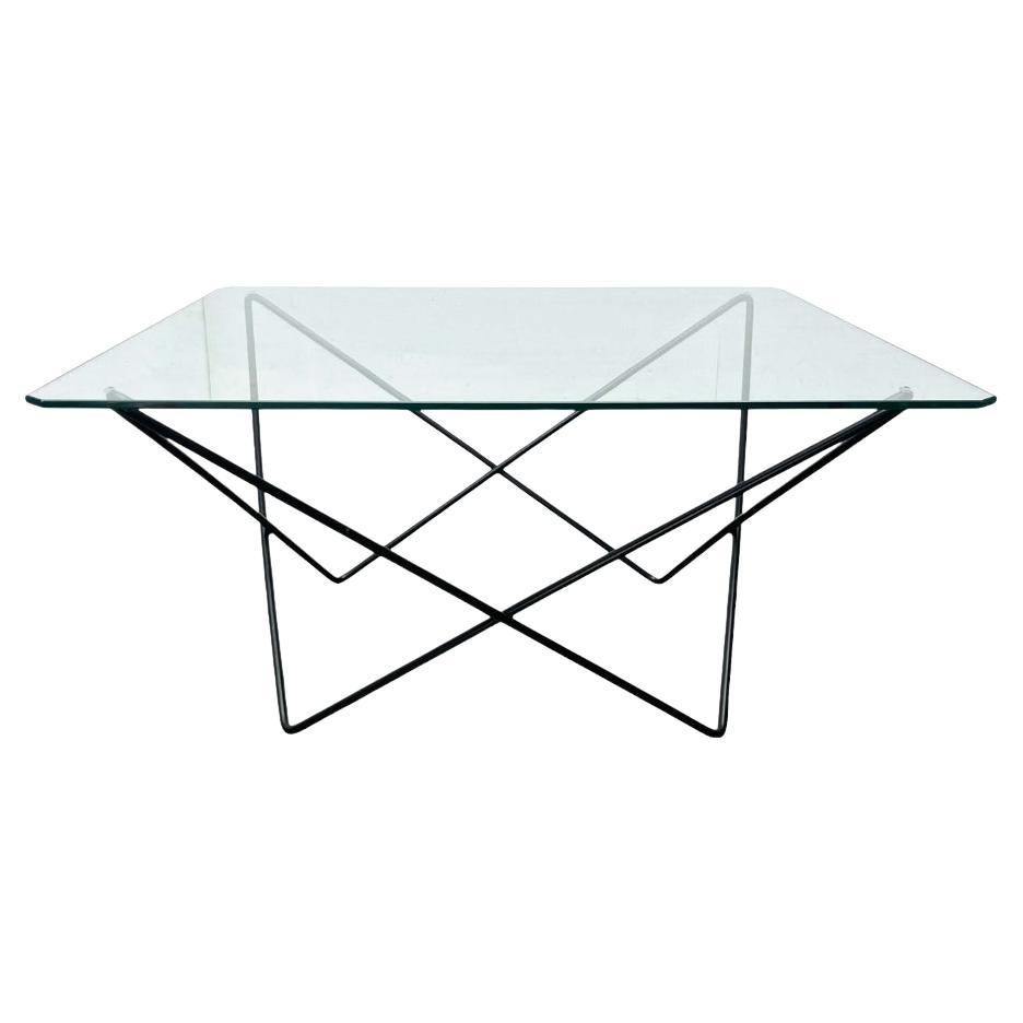 Mid-Century Modern Butterfly Style Glass Table, 1960s