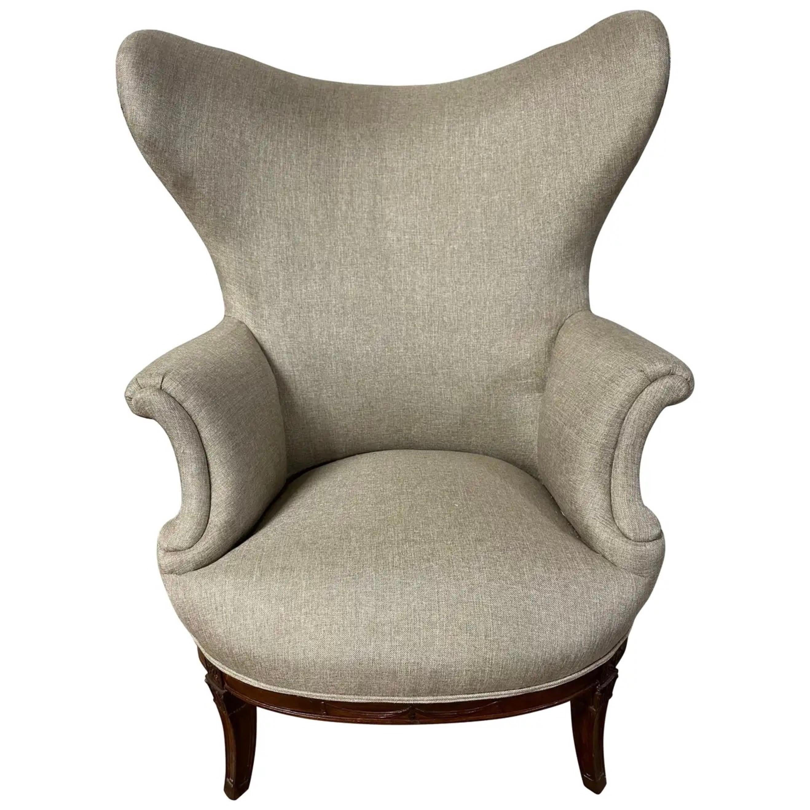 Mid-Century Modern Butterfly Wingback Chair For Sale 1