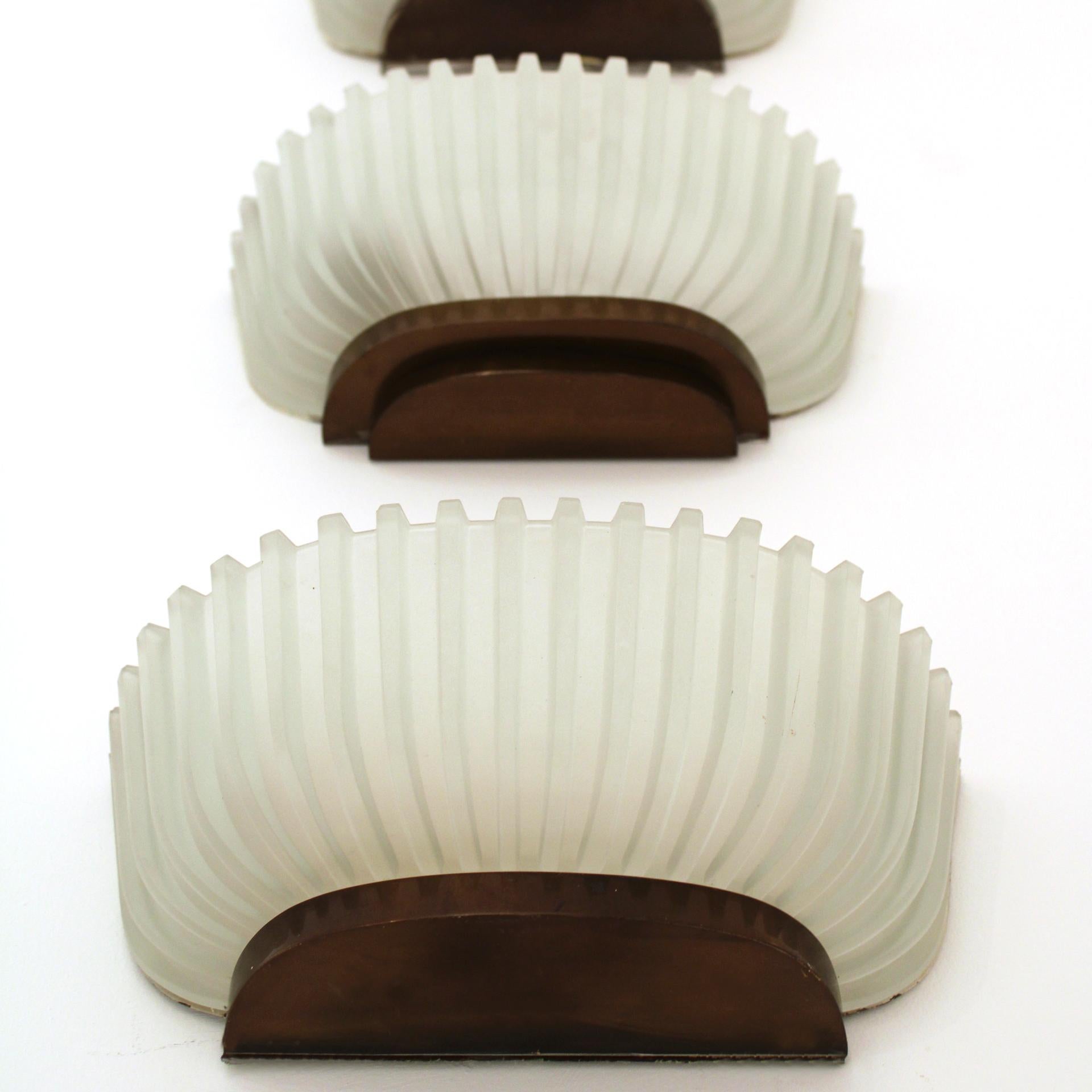 Metà XX secolo Set di 4 lampade da parete italiane di Archimede Seguso, lampade da parete e sconsigliate in vendita