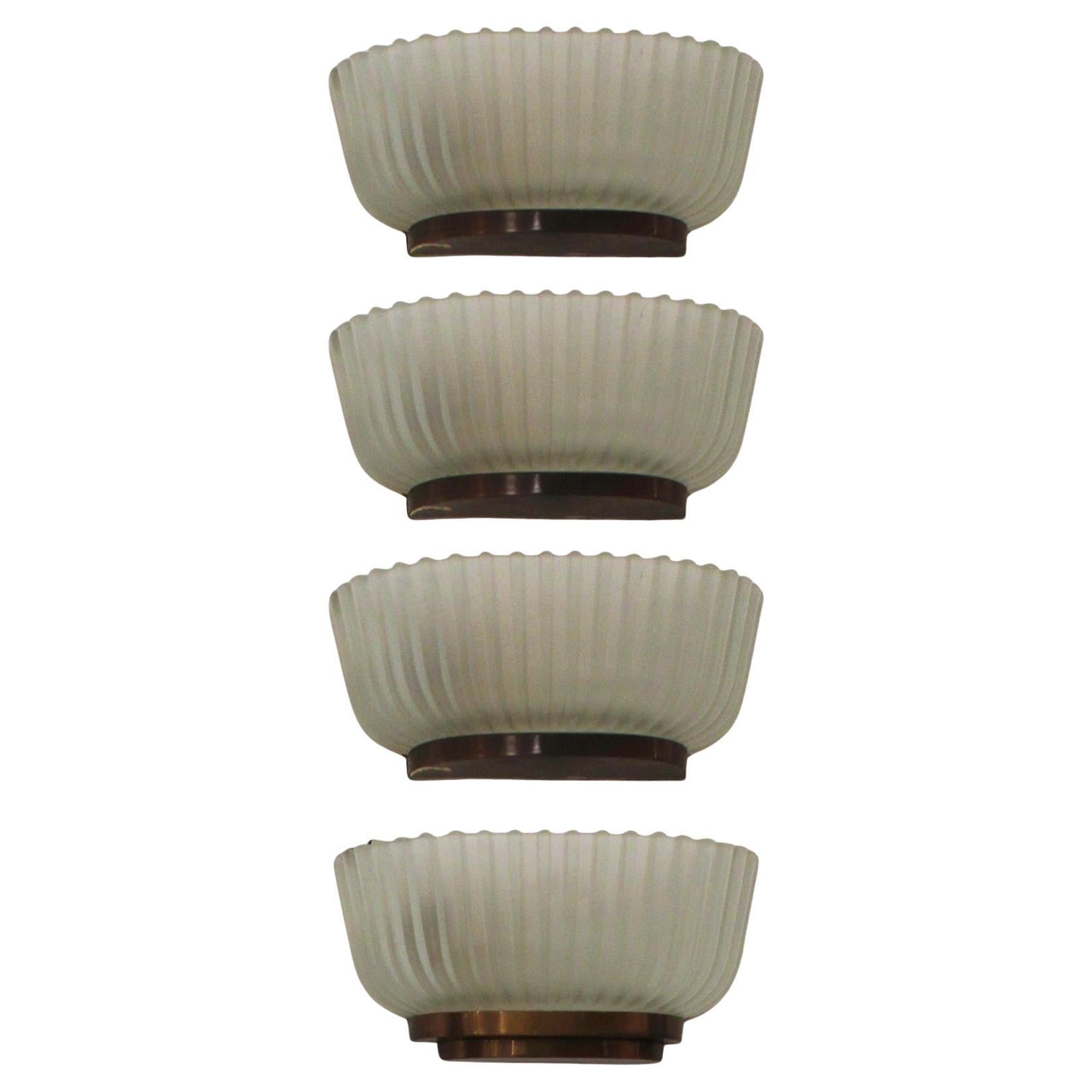 Set di 4 lampade da parete italiane di Archimede Seguso, lampade da parete e sconsigliate in vendita
