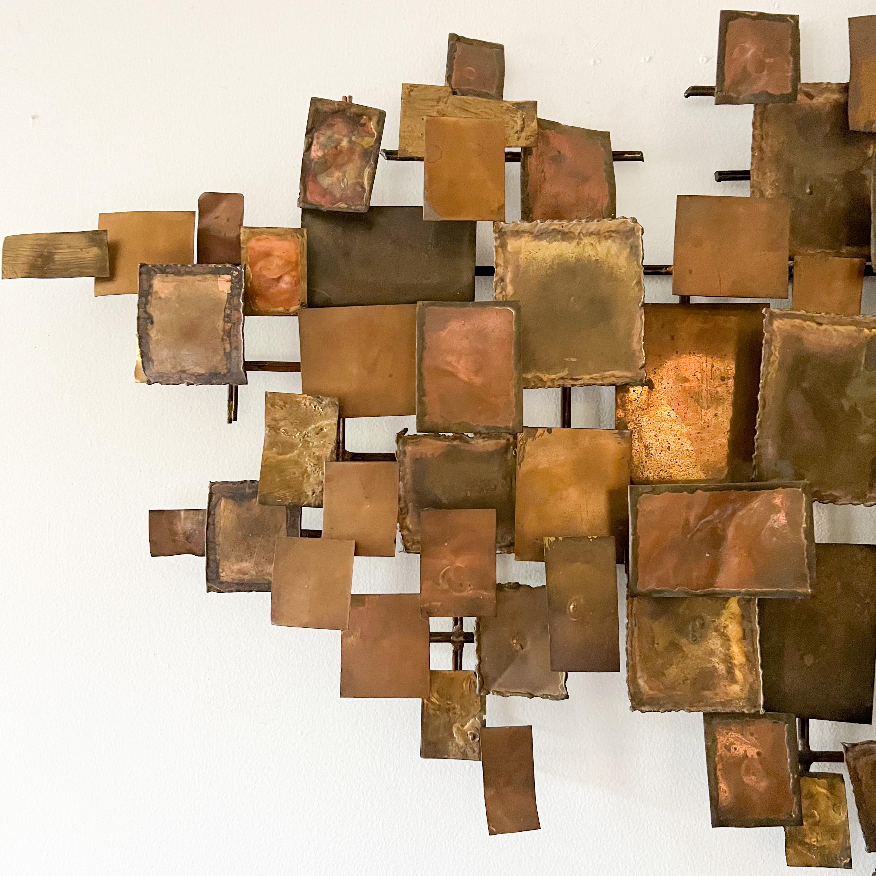 mid century copper wall art