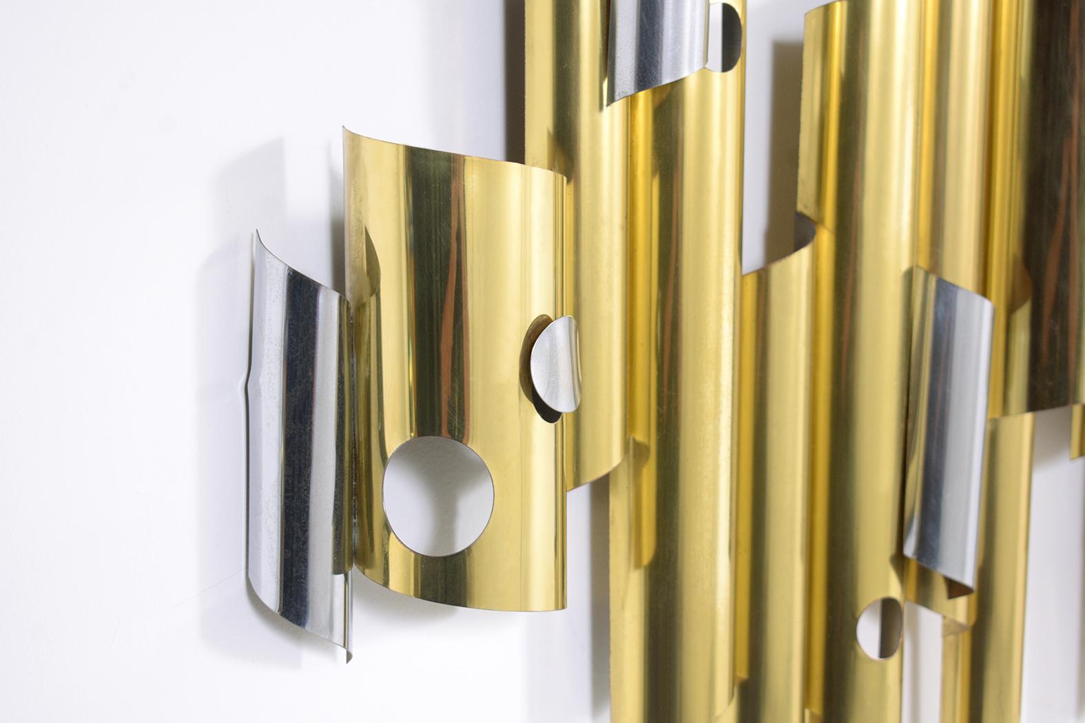 Steel Mid-Century C. Jere. Wall Sculpture For Sale