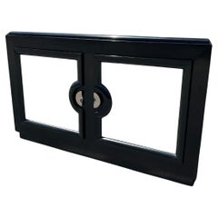 Cabinet moderne du milieu du siècle attribué à Paul Laszlo, noir, miroir