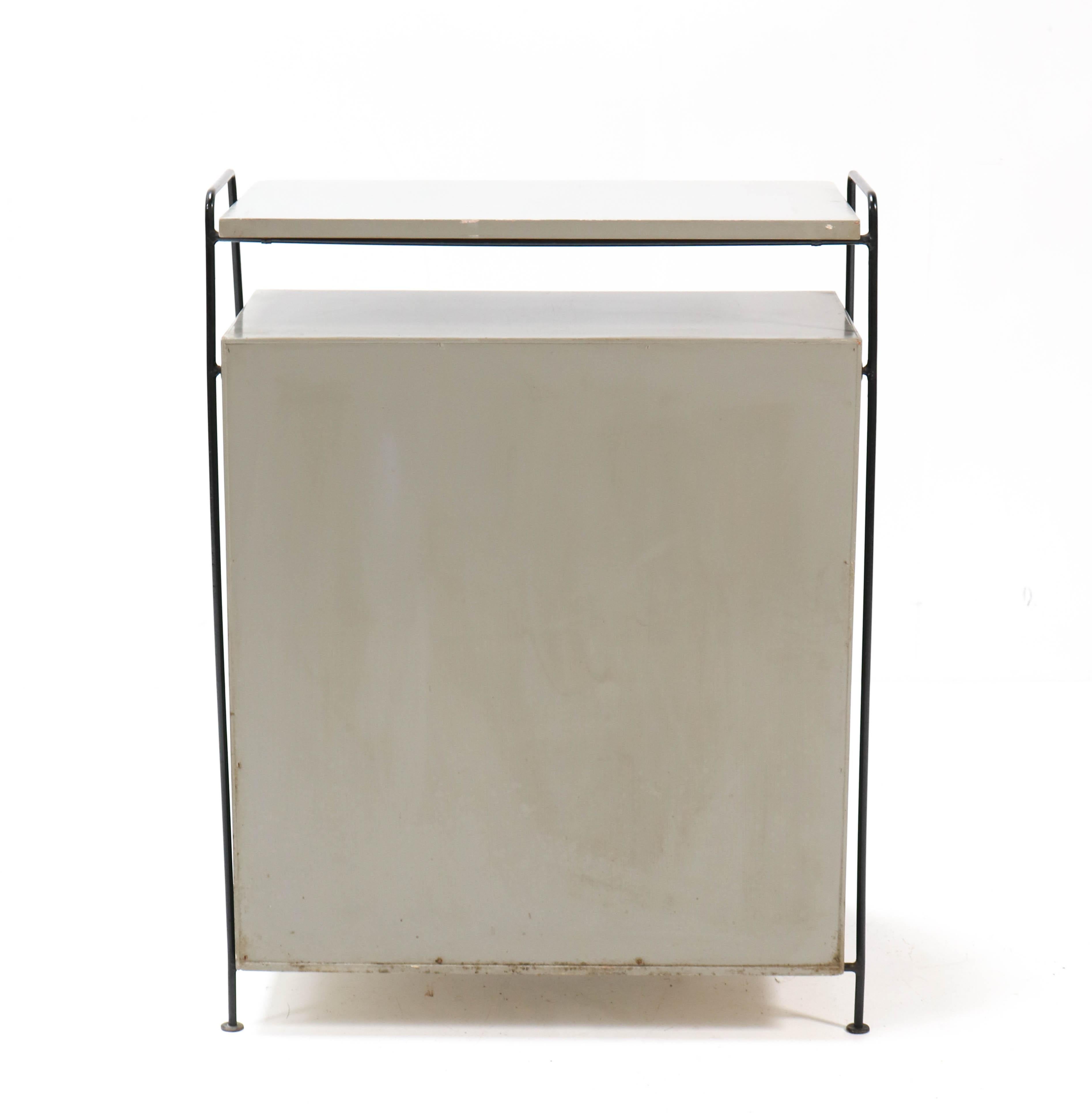 Metal Mid-Century Modern Cabinet Attributed to 't Spectrum Bergeijk, 1960s For Sale