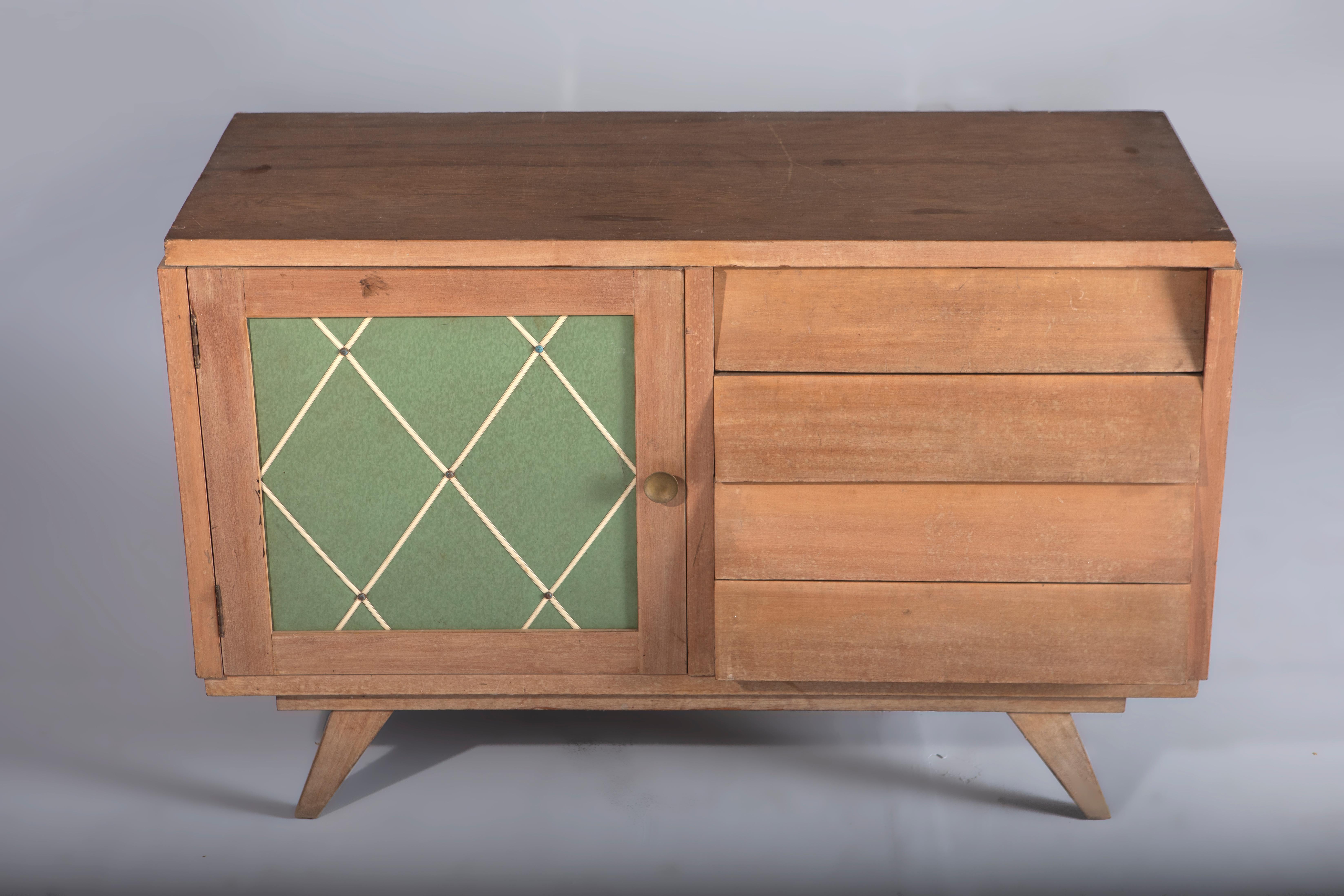 Varnished Mid-Century Modern Cabinet by Zanine Caldas, Brazil, 1950s For Sale
