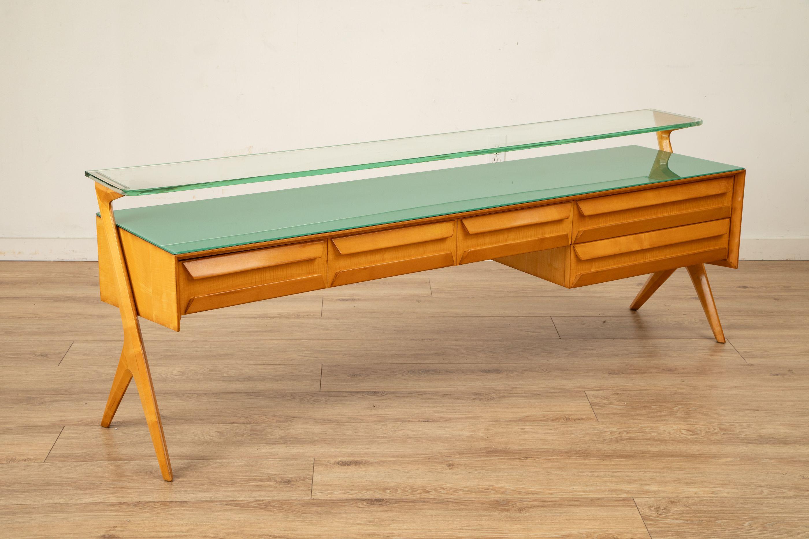 Cabinet Console Vanity di Vittorio Dassi, un mobile moderno di metà secolo,  Italia, anni '50 in vendita 3