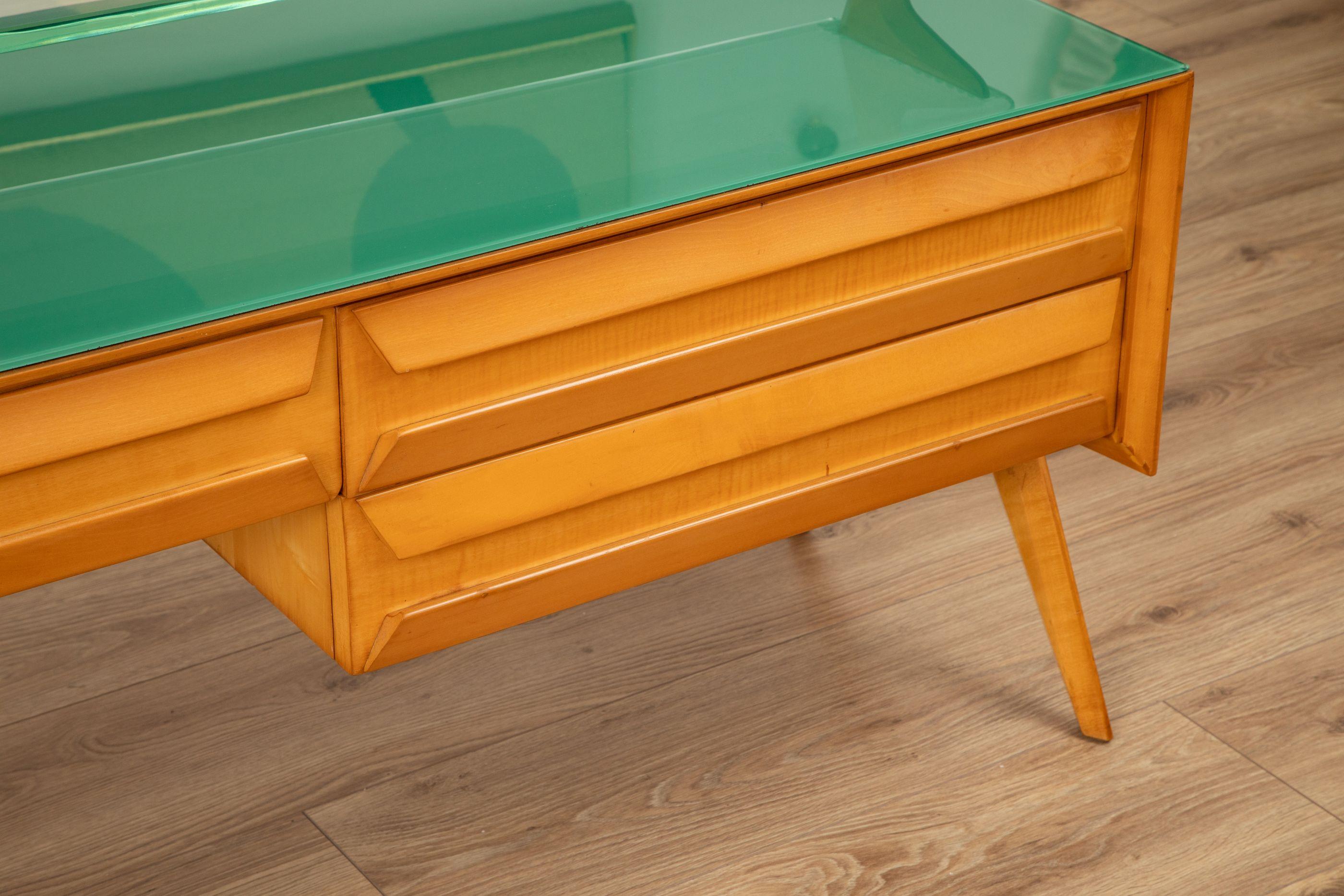 Mid-Century moderno Cabinet Console Vanity di Vittorio Dassi, un mobile moderno di metà secolo,  Italia, anni '50 in vendita