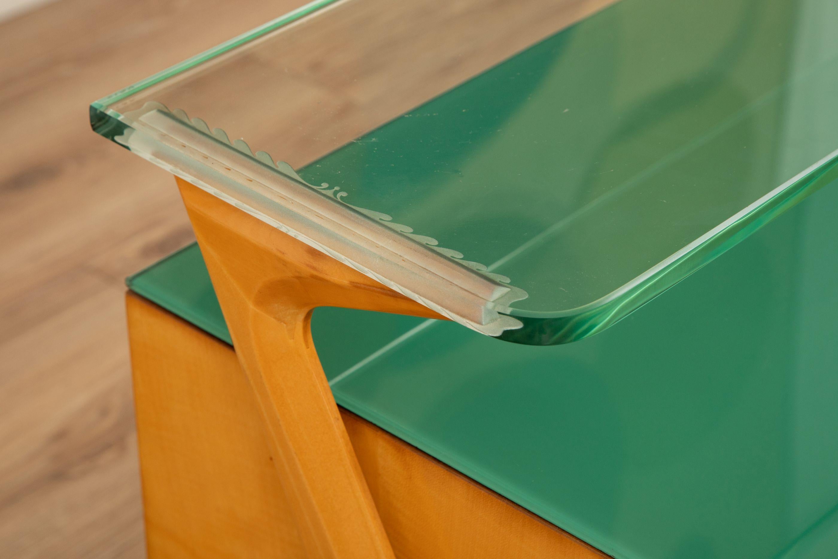 Realizzato con acquaforte Cabinet Console Vanity di Vittorio Dassi, un mobile moderno di metà secolo,  Italia, anni '50 in vendita