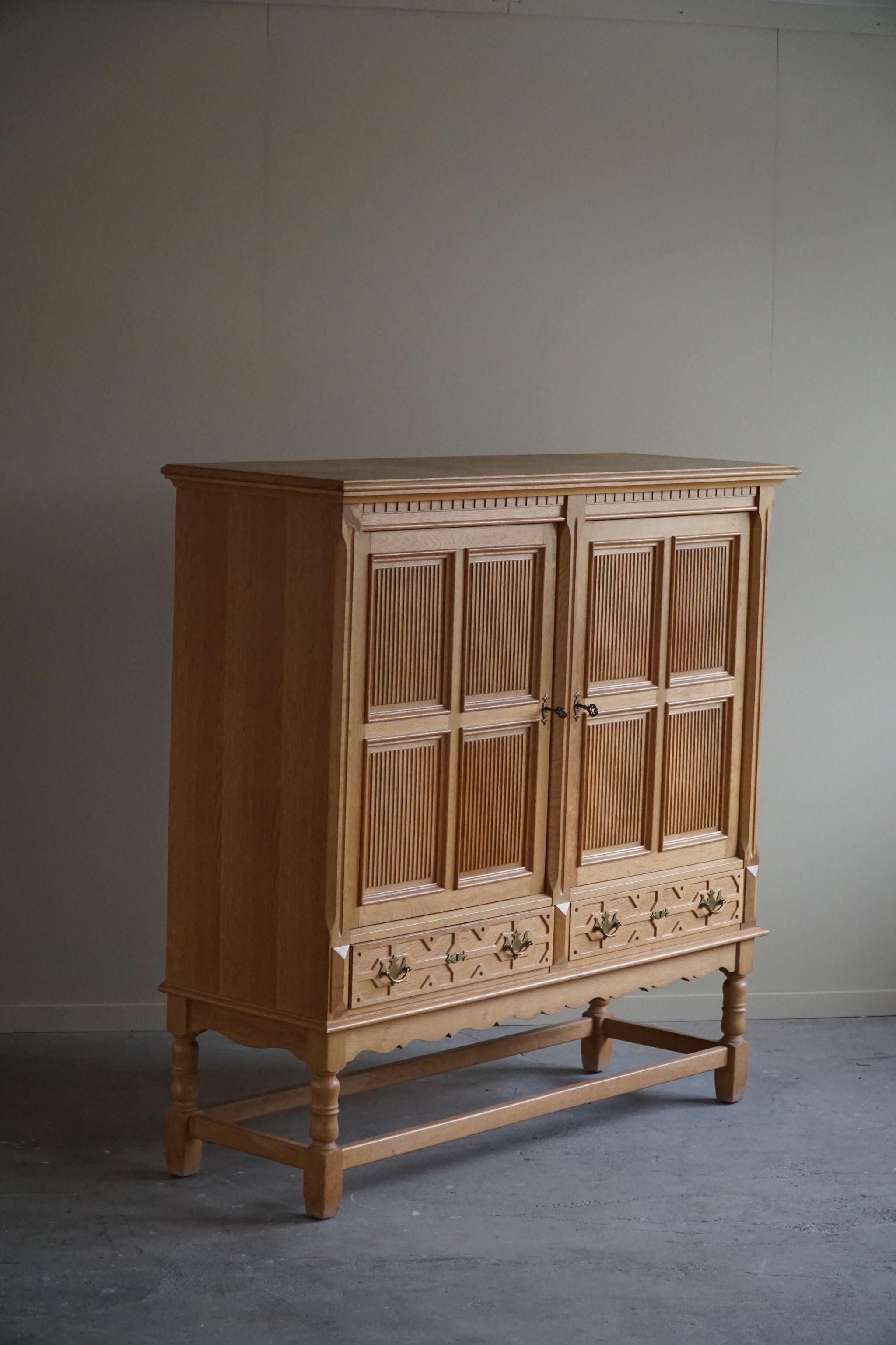 Scandinavian Modern Mid-Century Modern Cabinet in Solid Oak, Made by a Danish Cabinetmaker, 1960s