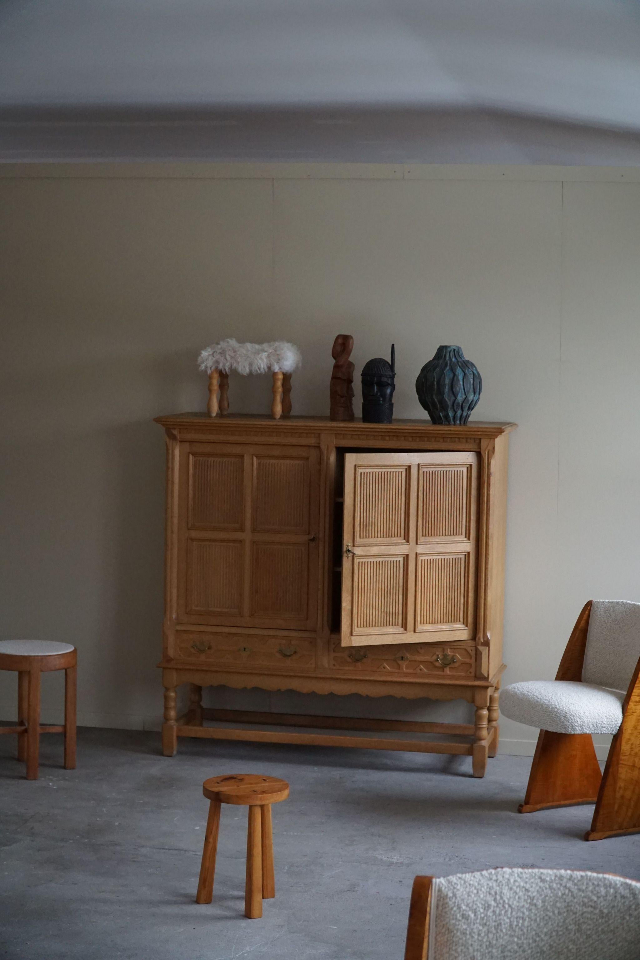 Mid-Century Modern Cabinet in Solid Oak, Made by a Danish Cabinetmaker, 1960s 2