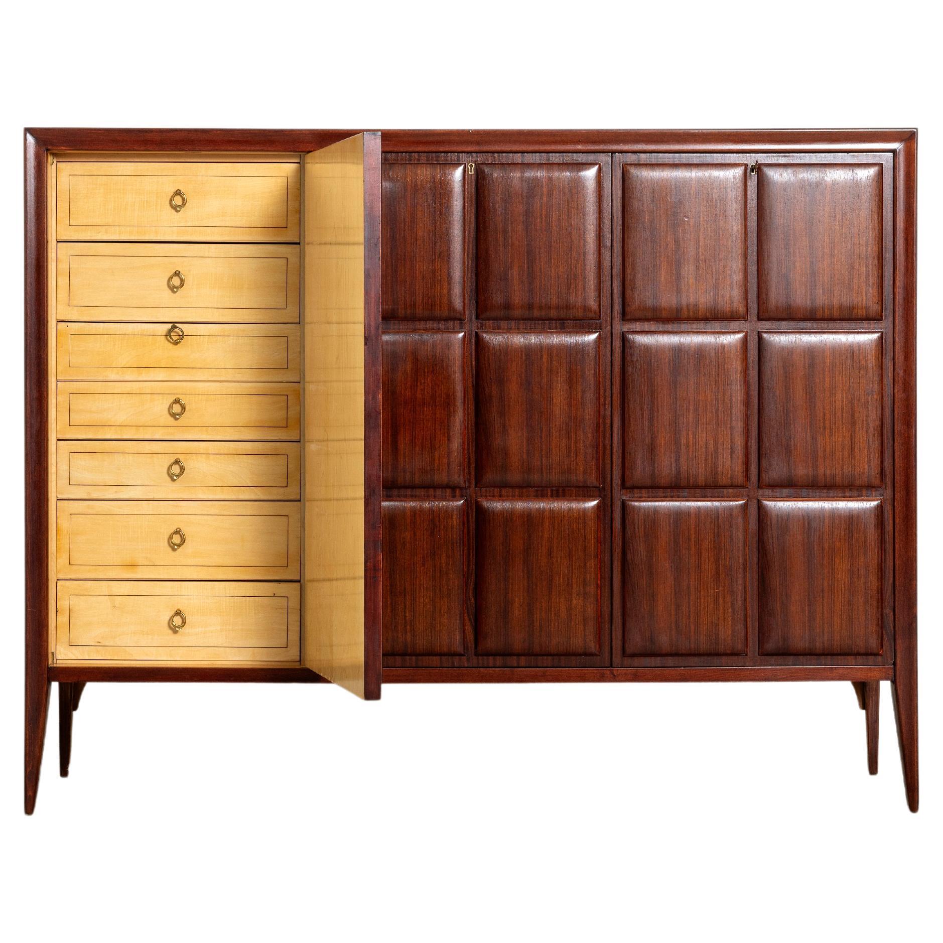 Meuble de rangement moderne du milieu du siècle dans le style d'Osvaldo Borsani, Italie, années 1960 en vente