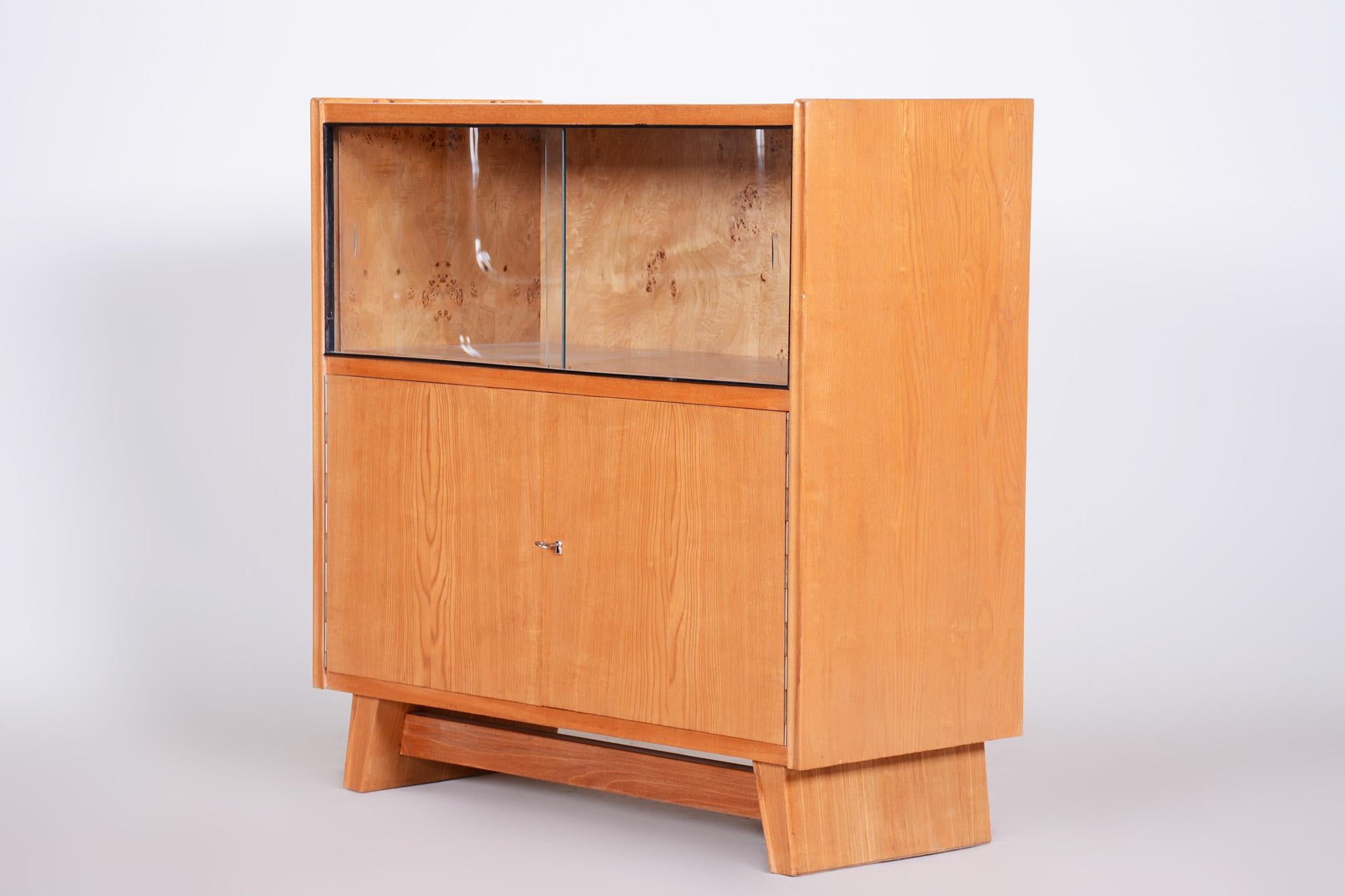 Ash Mid Century Modern Cabinet Made in 1940s Czechia, Fully Restored  For Sale