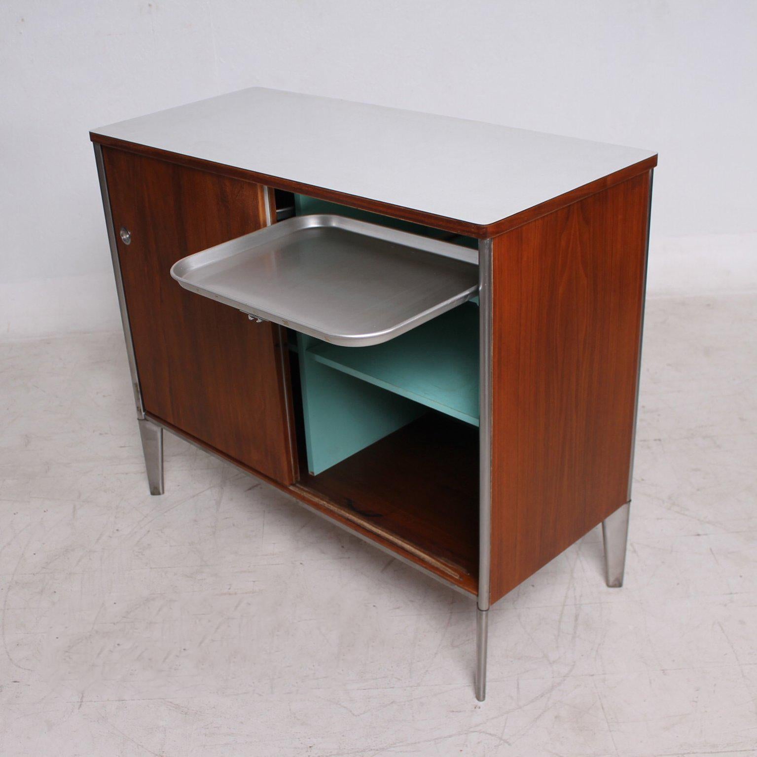 Mid-Century Modern Cabinet Walnut Plywood Eames Nelson Era 1