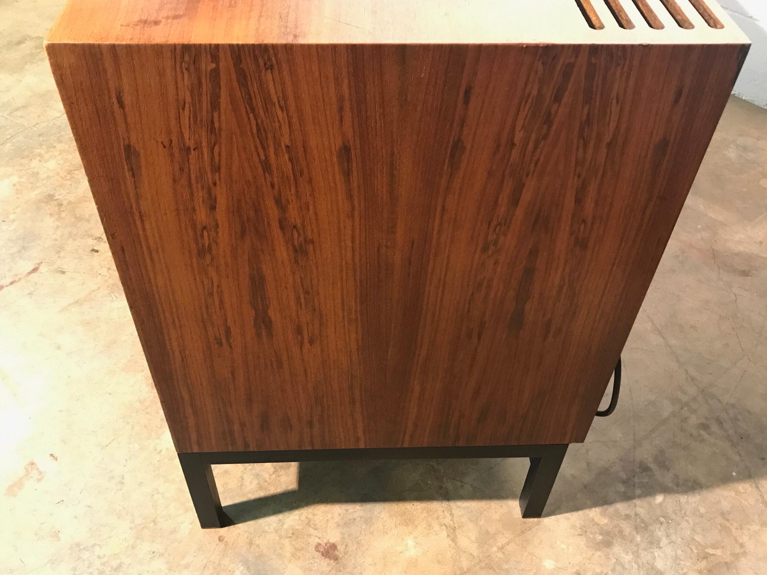Mid-Century Modern Cabinet with Built-In Refrigerator 8