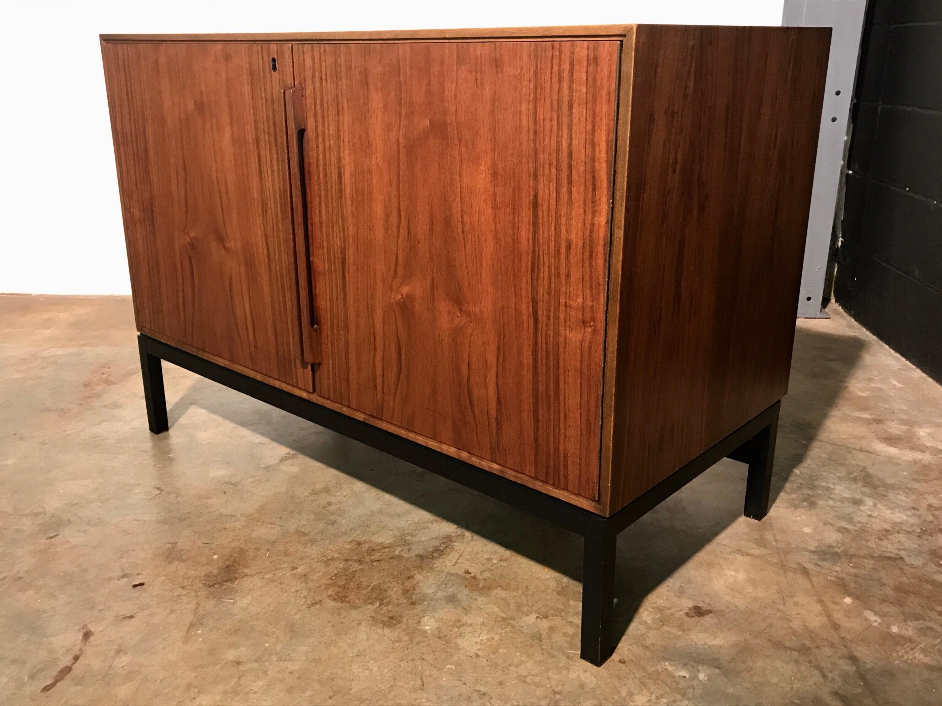 Mid-Century Modern Cabinet with Built-In Refrigerator 9