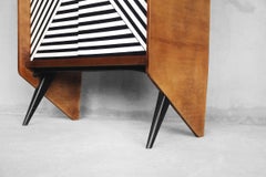 Mid-Century Modern Cabinet with Labyrinth Pattern, 1960s