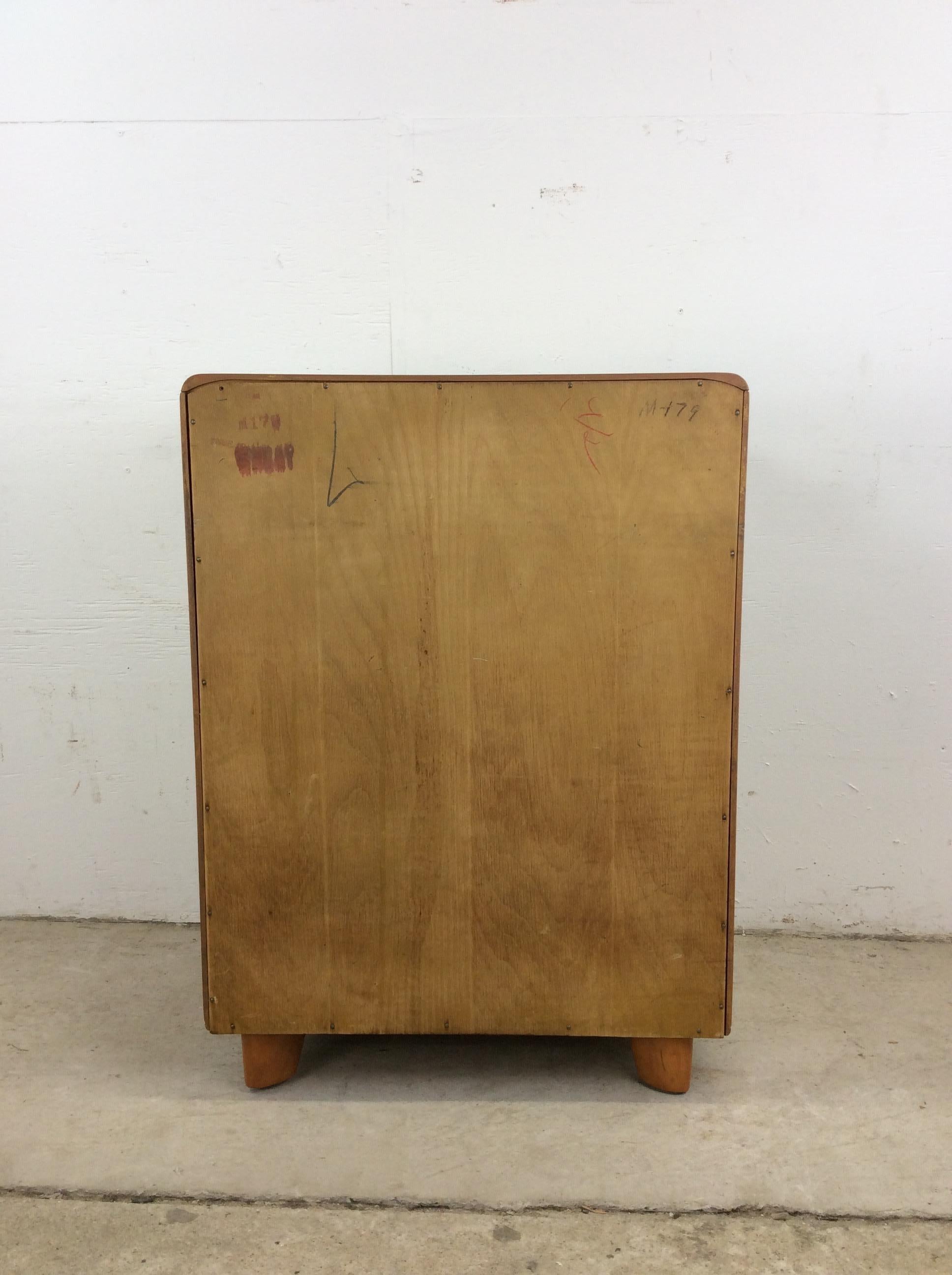 Mid Century Modern Cabinet with Tambour Door by Heywood Wakefield For Sale 9