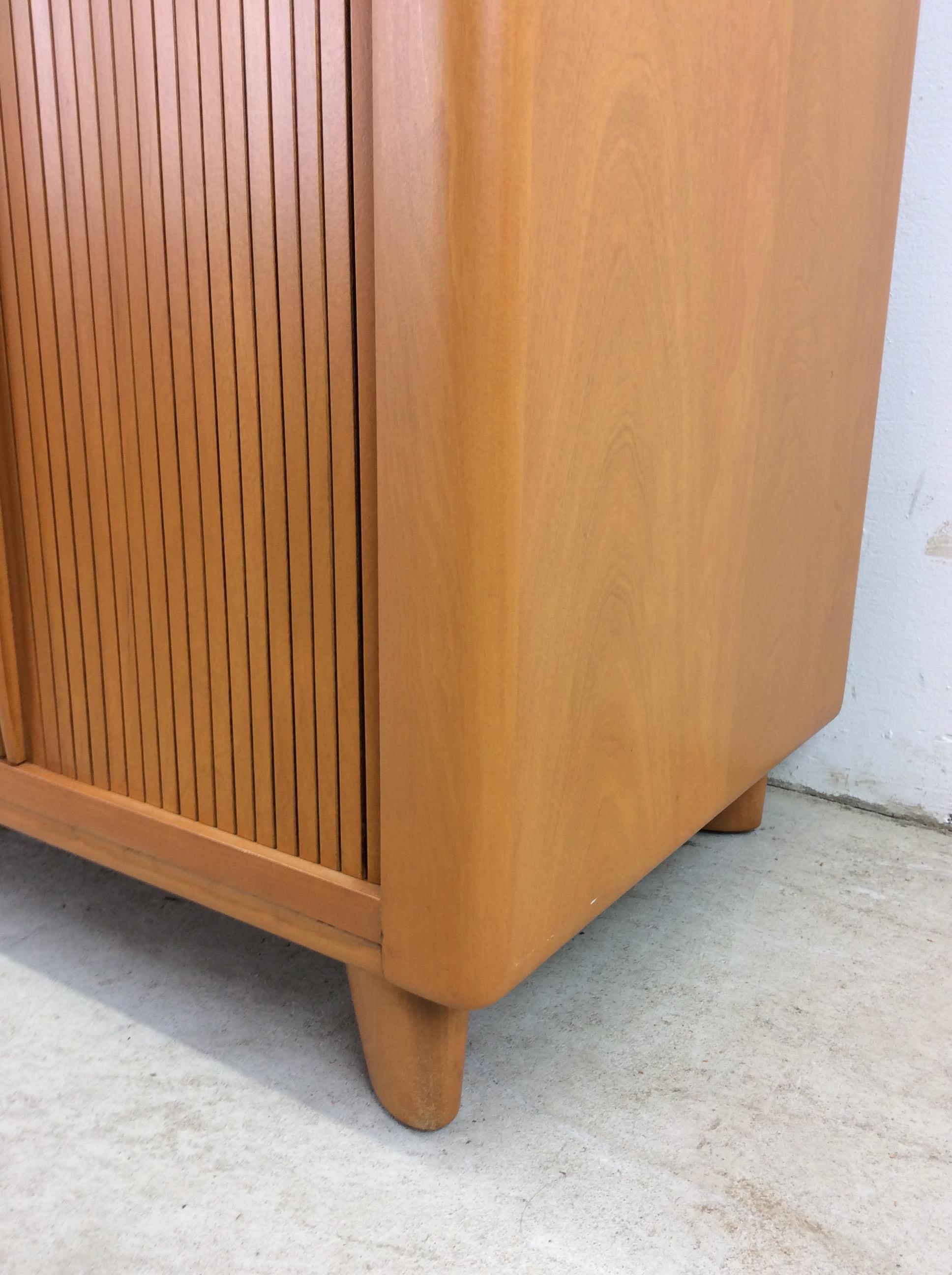 20th Century Mid Century Modern Cabinet with Tambour Door by Heywood Wakefield For Sale