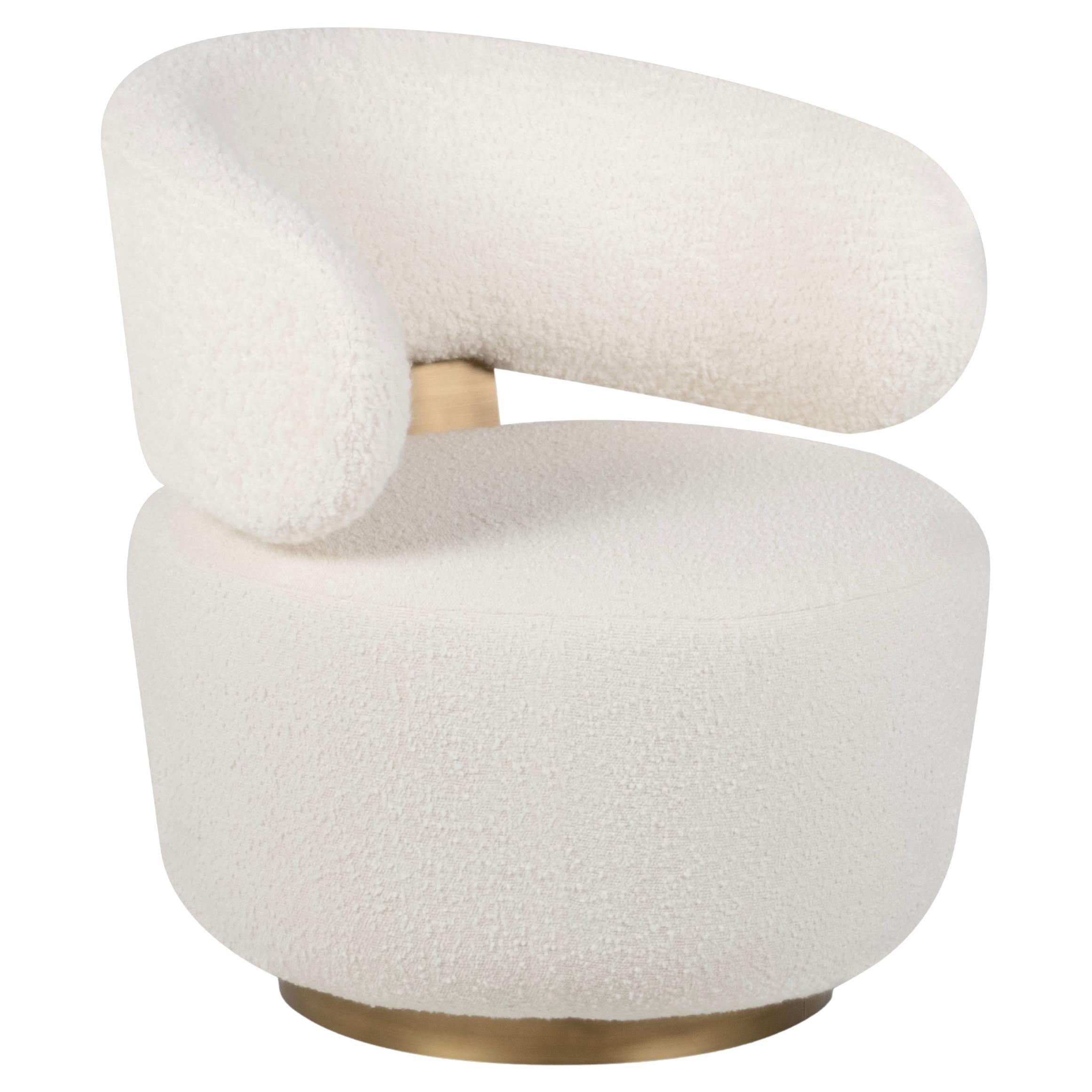 Setm of 2 Caju Swivel Lounge Chairs, Contemporary Collection, Handcrafted in Portugal - Europe by Greenapple.

The Caju swivel lounge chair embodies the perfect balance between organic design and sophisticated elegance. Inspired by the natural