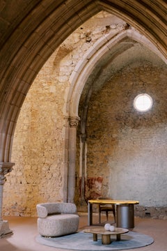 Mid-Century Modern Caju Loveseat, Dedar Bouclé, Handmande by Greenapple