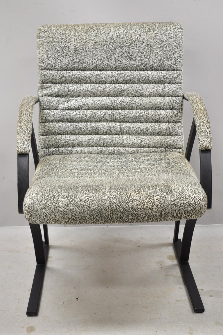 Mid Century Modern CalStyle Furniture Art Deco Metal Frame Lounge Arm