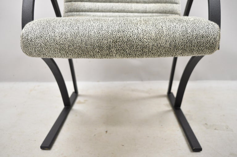 Mid Century Modern CalStyle Furniture Art Deco Metal Frame Lounge Arm