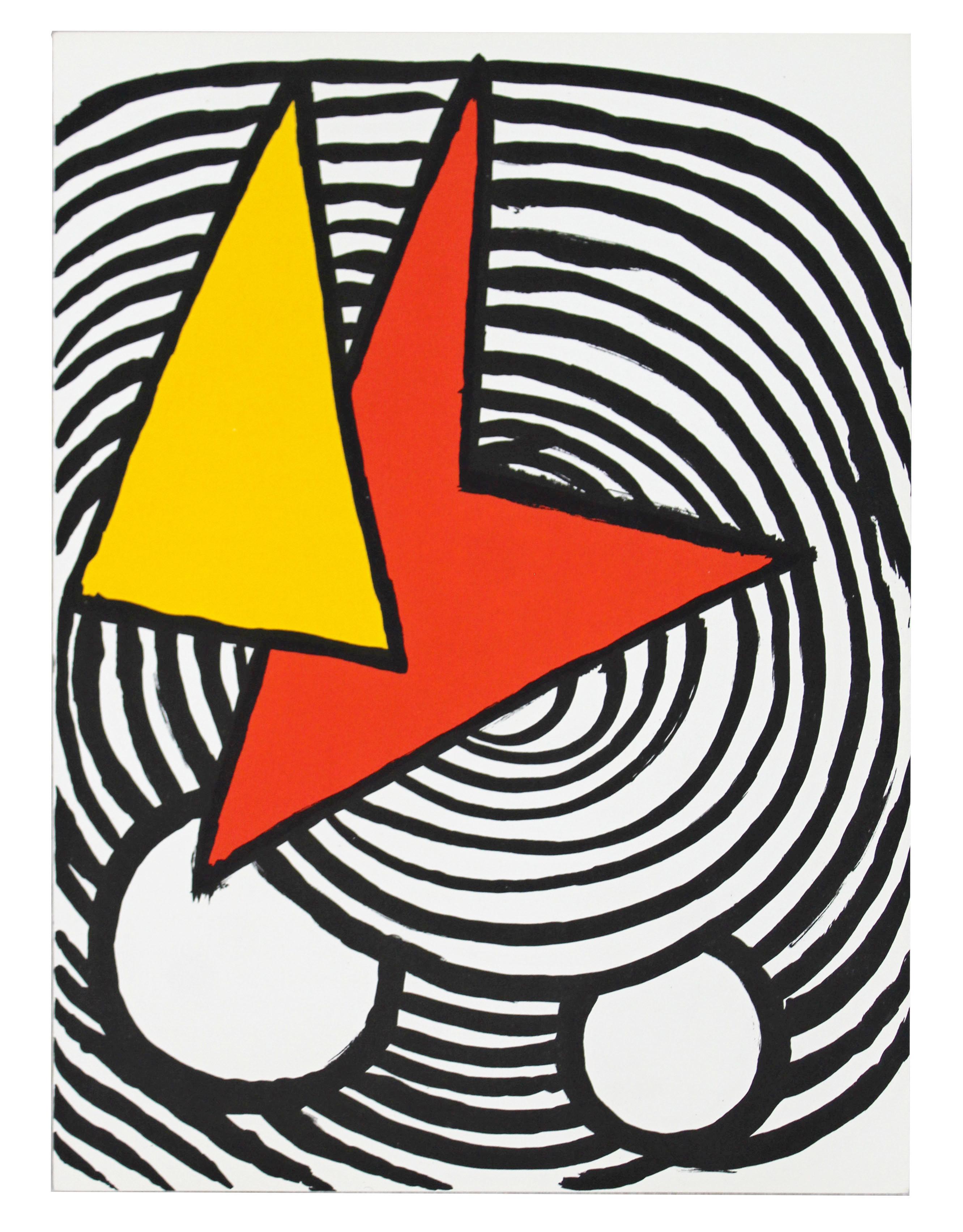 Mid-Century Modern Calder Lithograph from Derriere Le Miroir 1963 Unframed In Good Condition In Keego Harbor, MI