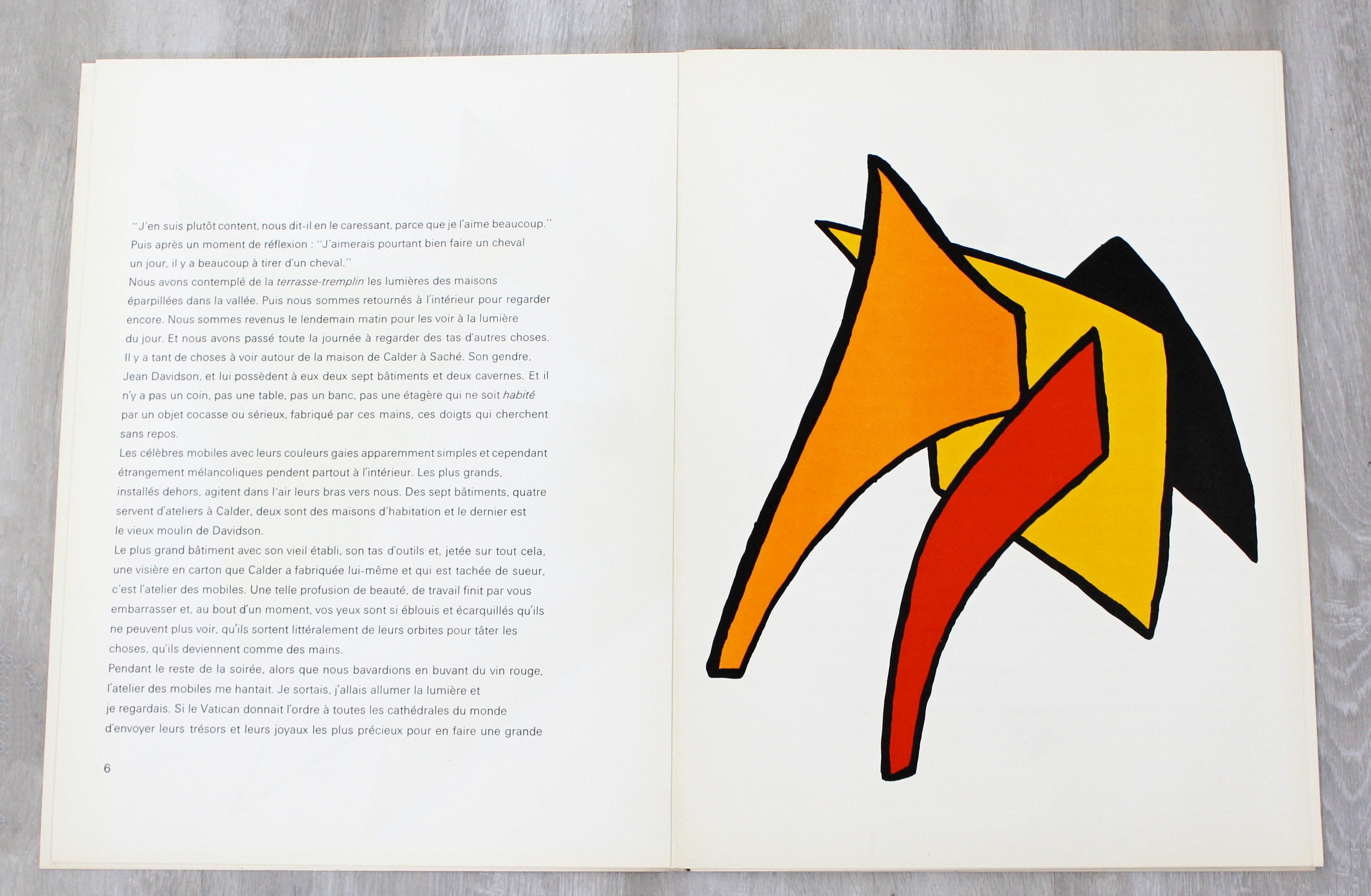 Mid-Century Modern Calder Stabiles Paper Art Book Suite of 8 Lithographs, 1970s In Good Condition In Keego Harbor, MI