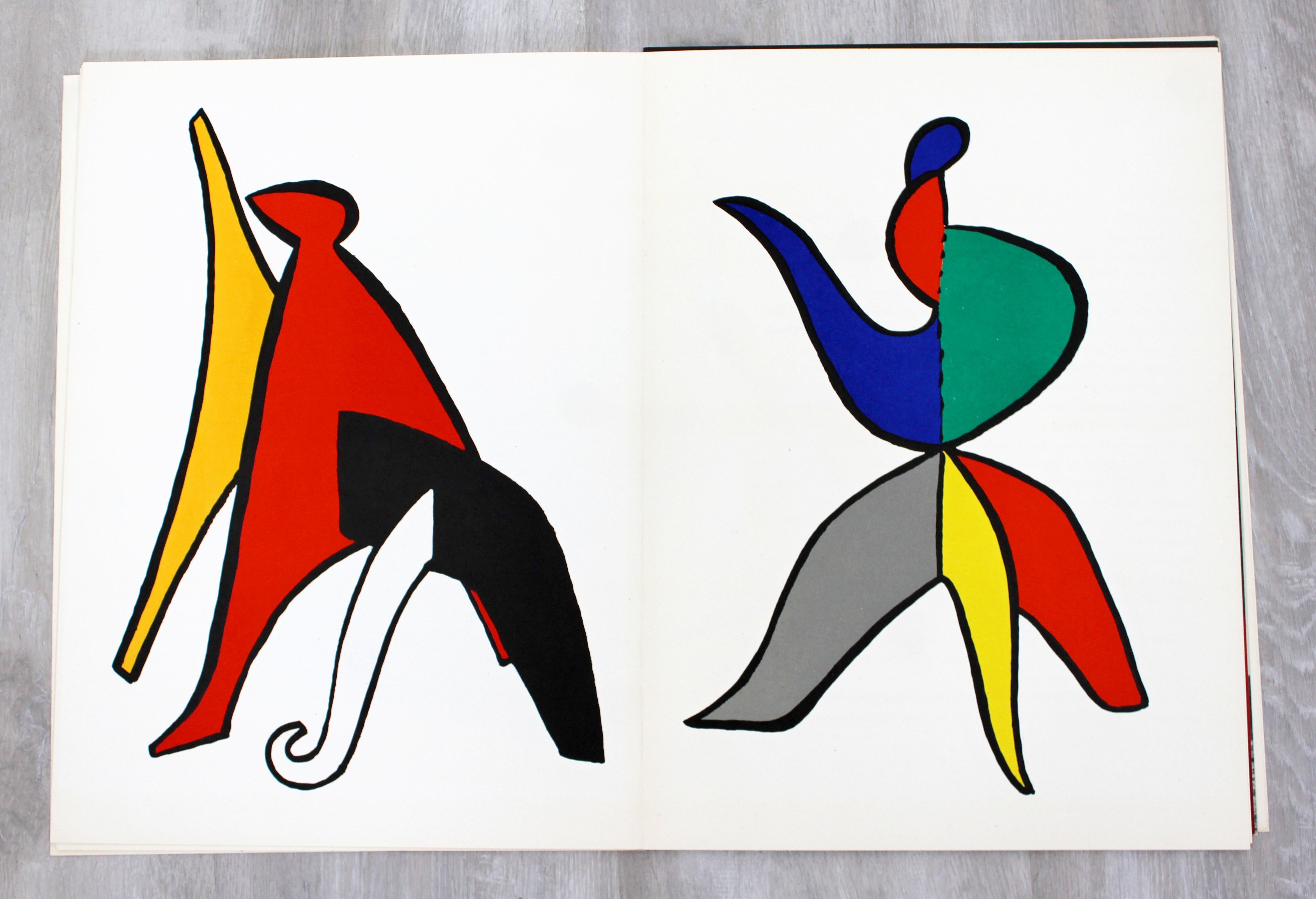 Mid-Century Modern Calder Stabiles Paper Art Book Suite of 8 Lithographs, 1970s 1