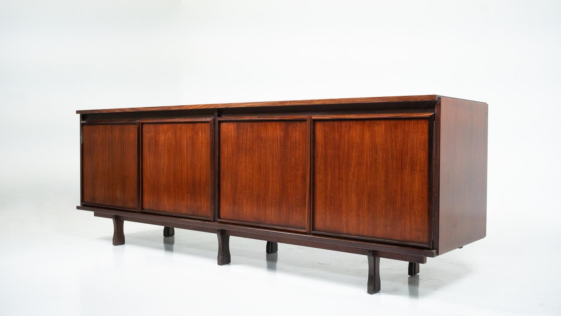 Wood Mid-Century Modern Caleno Sideboard by Giovanni Ausenda for Stilwood, 1960s For Sale