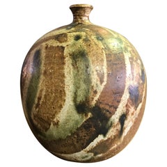 Mid-Century Modern California Studio Signed Pottery Ceramic Weed Pot Vase