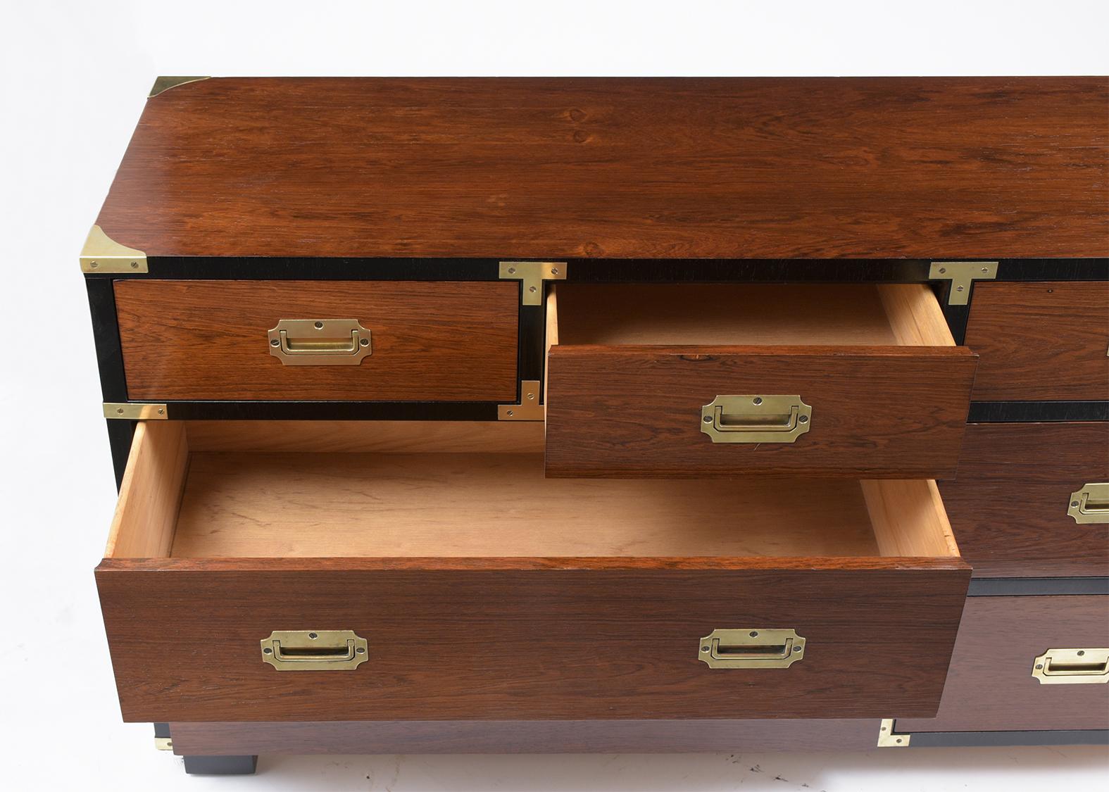 Gilt Mid-Century Modern Campaign Chest