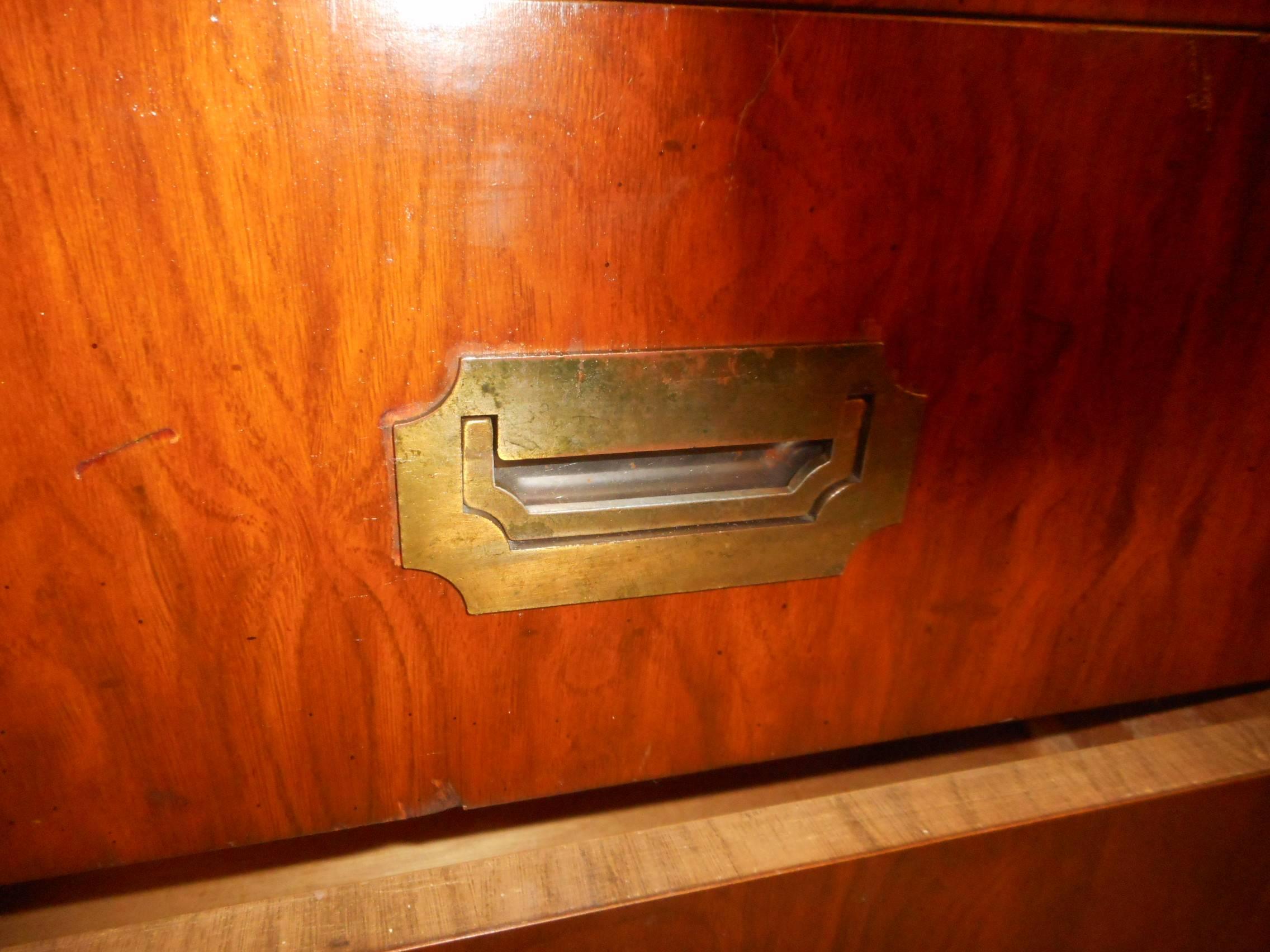 American Mid-Century Modern Campaign Lingerie Chest by Dixie