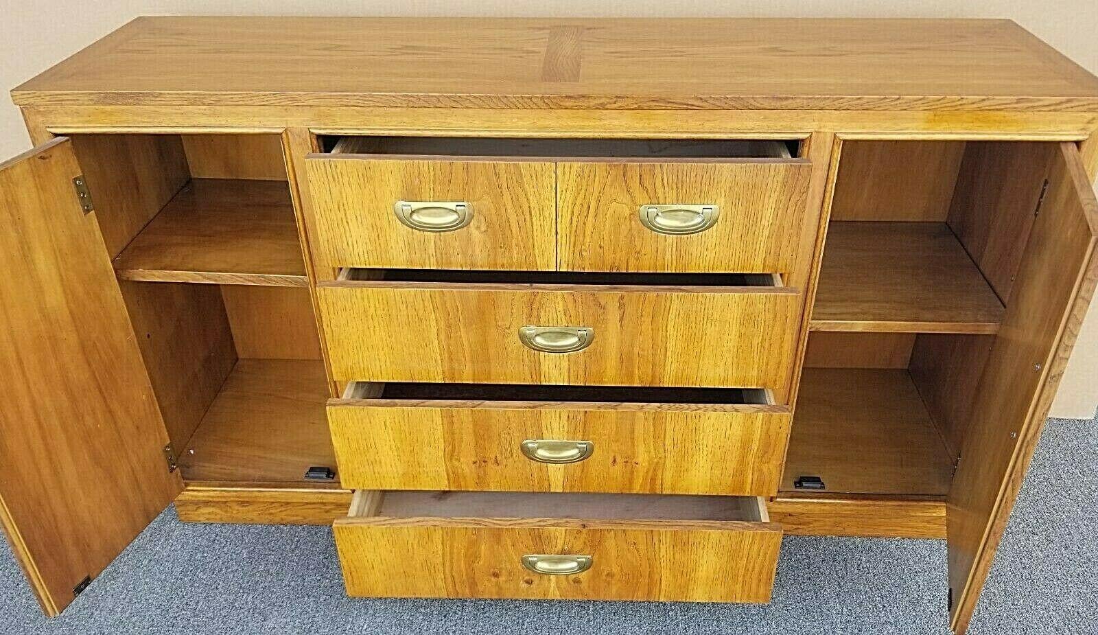 20th Century Mid-Century Modern Campaign Style Dry Bar Buffet Sideboard