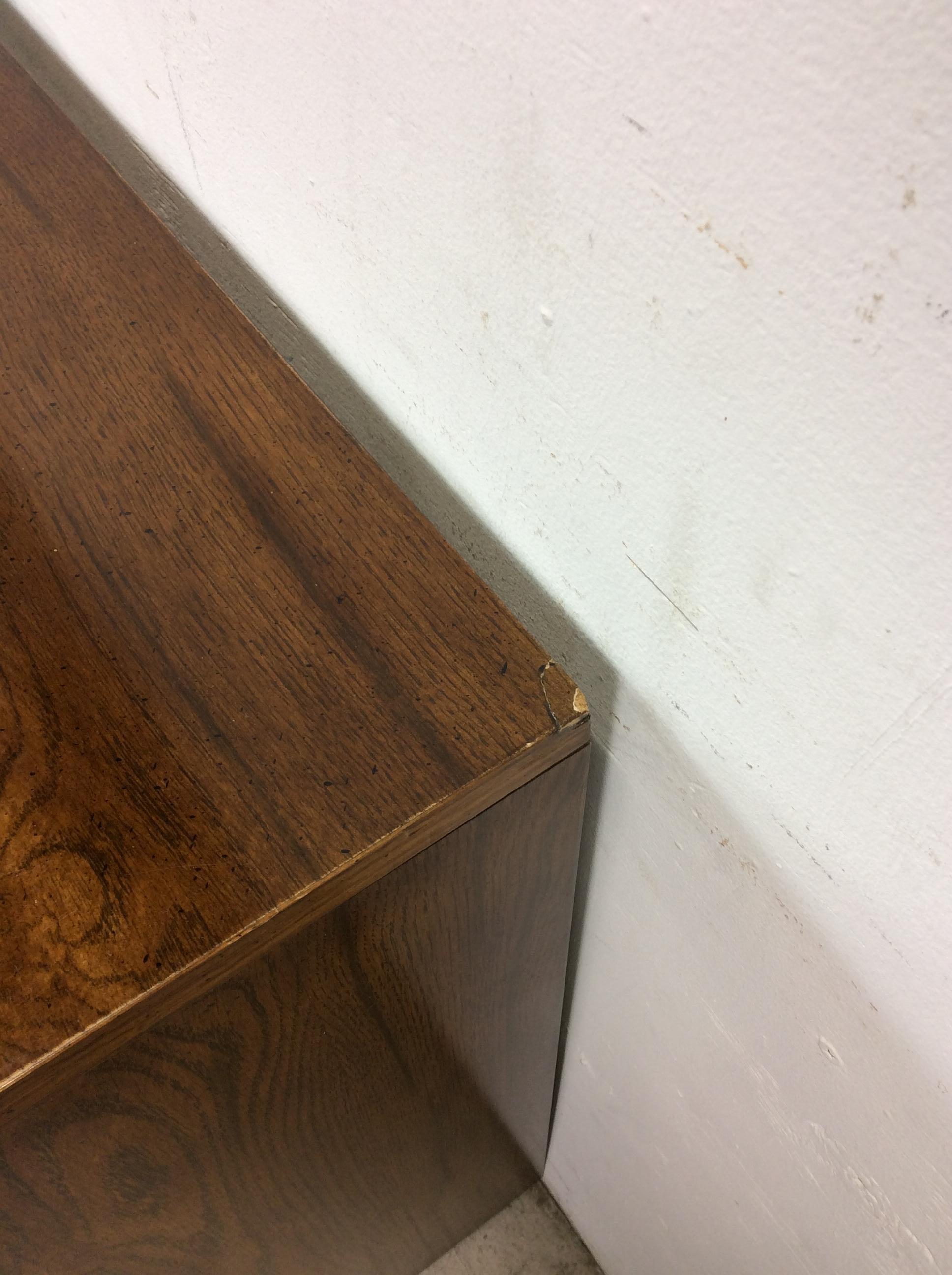Mid Century Modern Campaign Style Lowboy Dresser with 7 Drawers For Sale 7