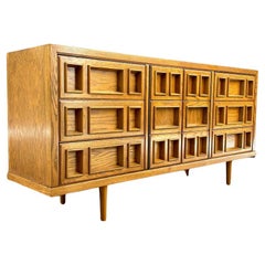 Vintage Mid-Century Modern “Campatica” Brutalist Dresser by Drexel