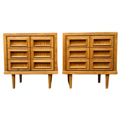 Used Mid-Century Modern “Campatica” Brutalist Night Stands by Drexel