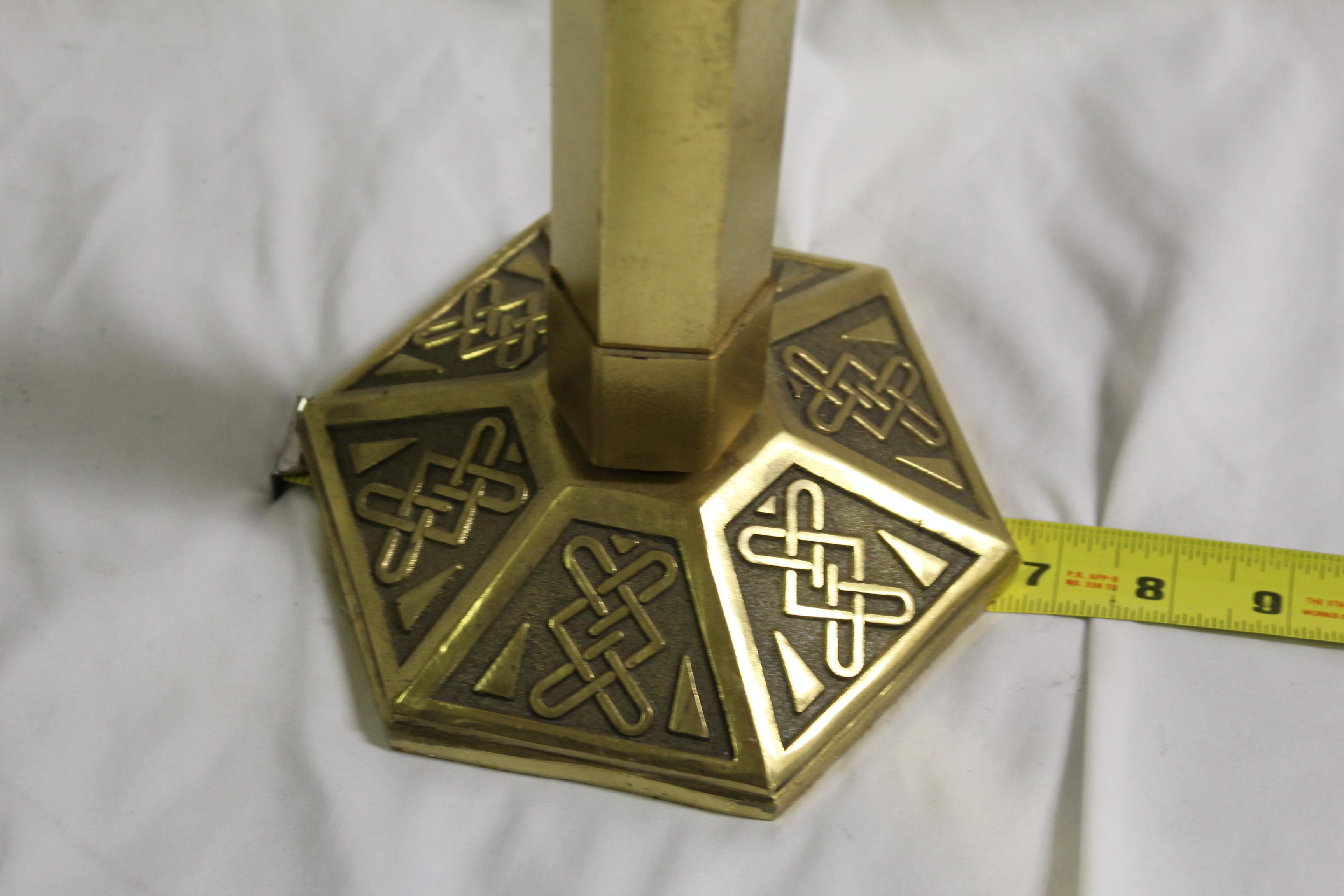 Mid-20th Century Mid Century /Modern Candle Stick, Solid Brass Single