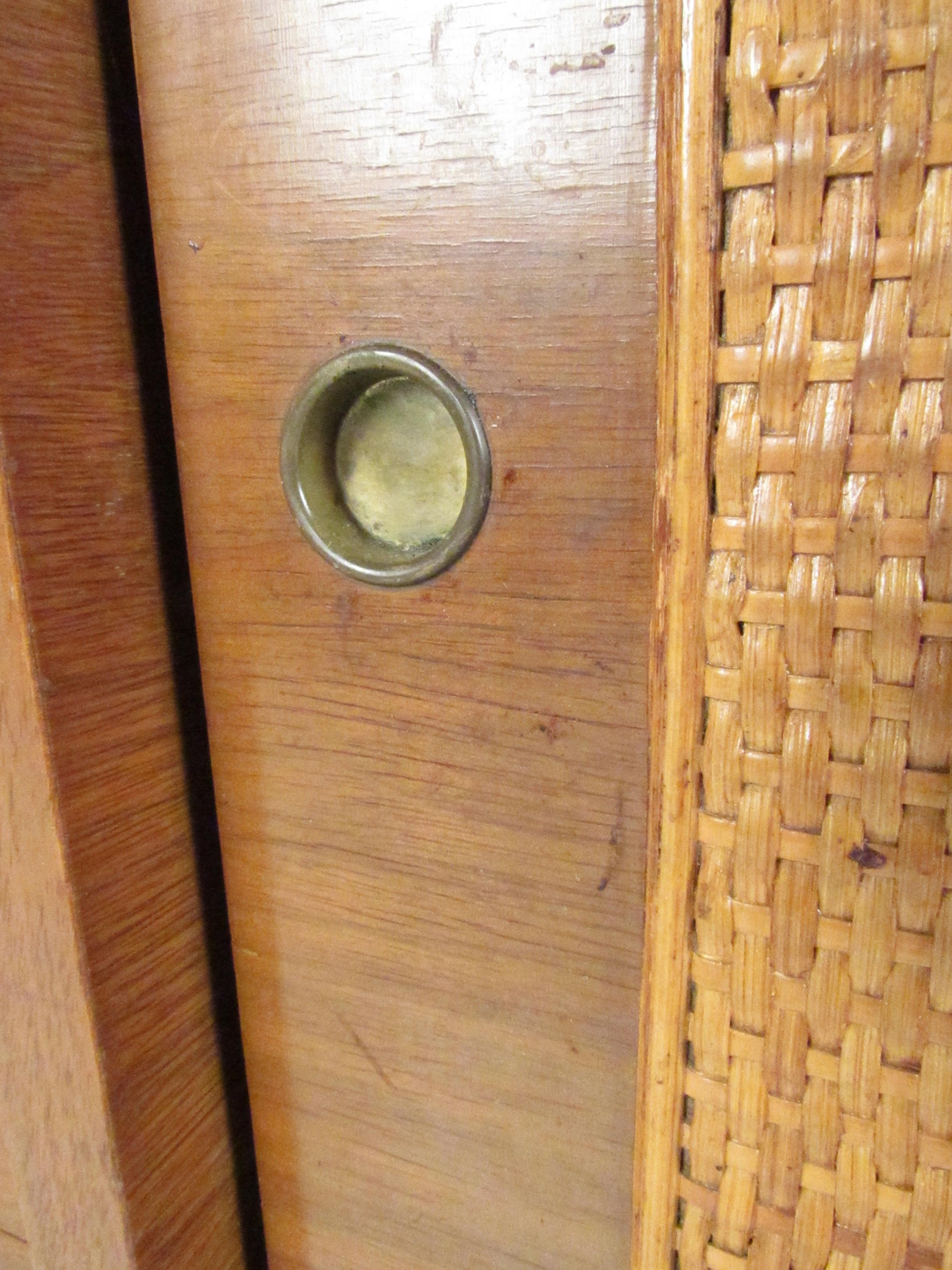 Mid-Century Modern Cane and Walnut Credenza 7