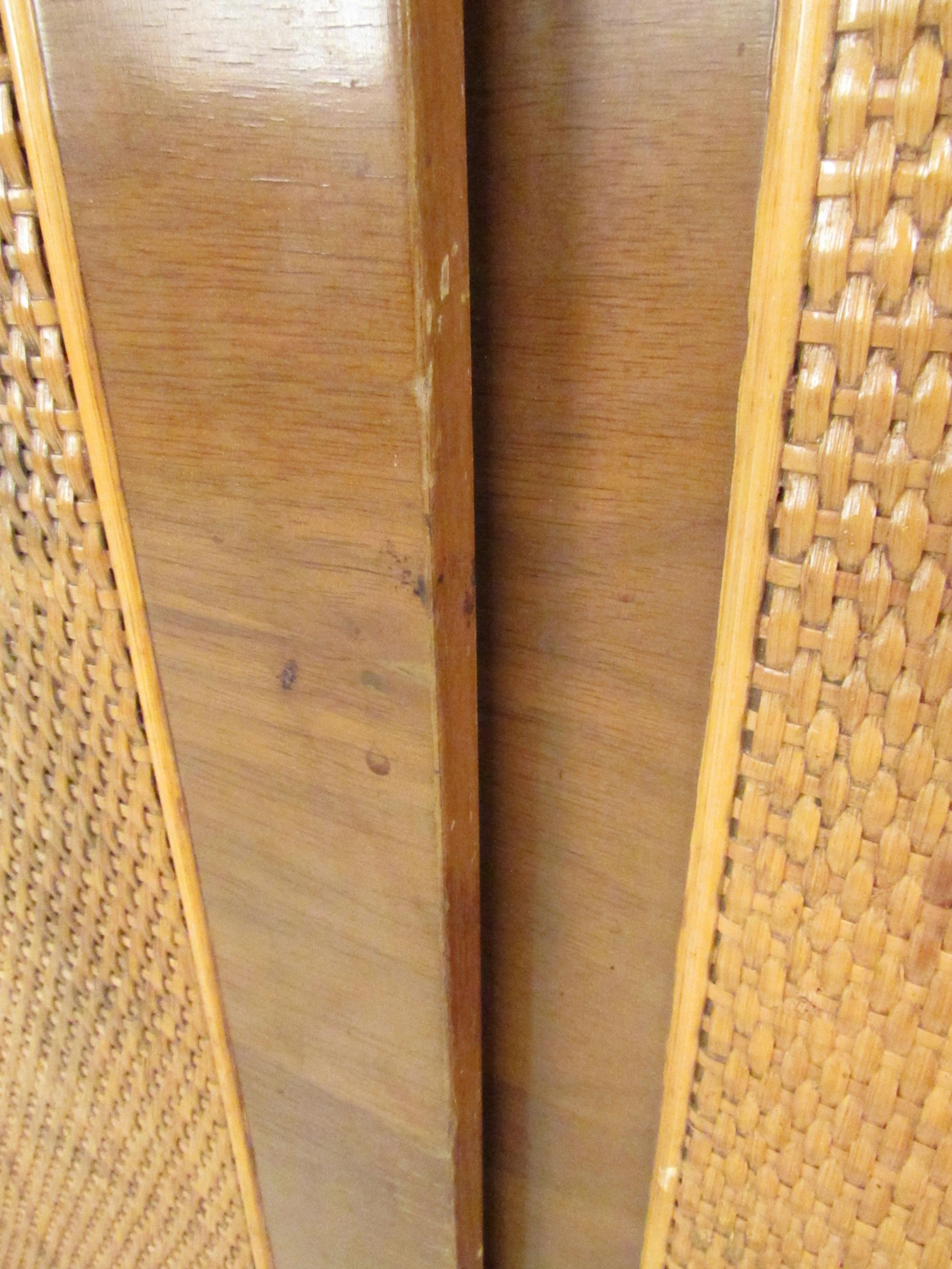 Mid-Century Modern Cane and Walnut Credenza 9