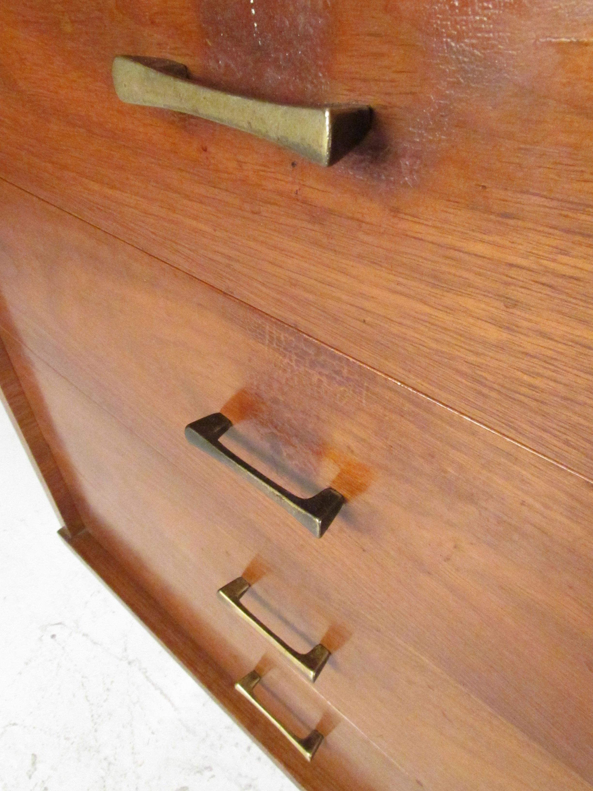 Mid-Century Modern Cane and Walnut Credenza In Good Condition In Brooklyn, NY