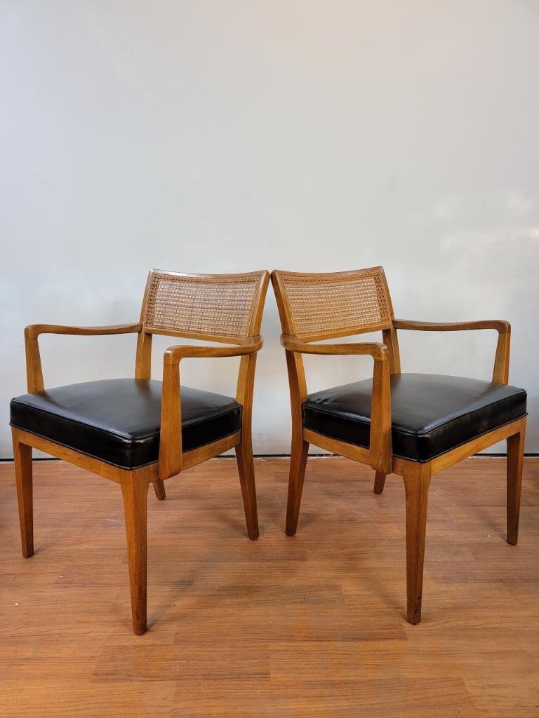 Late 20th Century Mid-Century Modern Cane Back Dining Chairs for Drexel, Set of 6