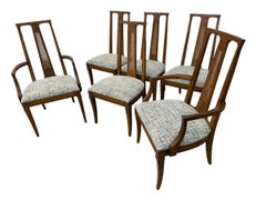 Mid-Century Modern Cane Back Dining Chairs - Set of 6